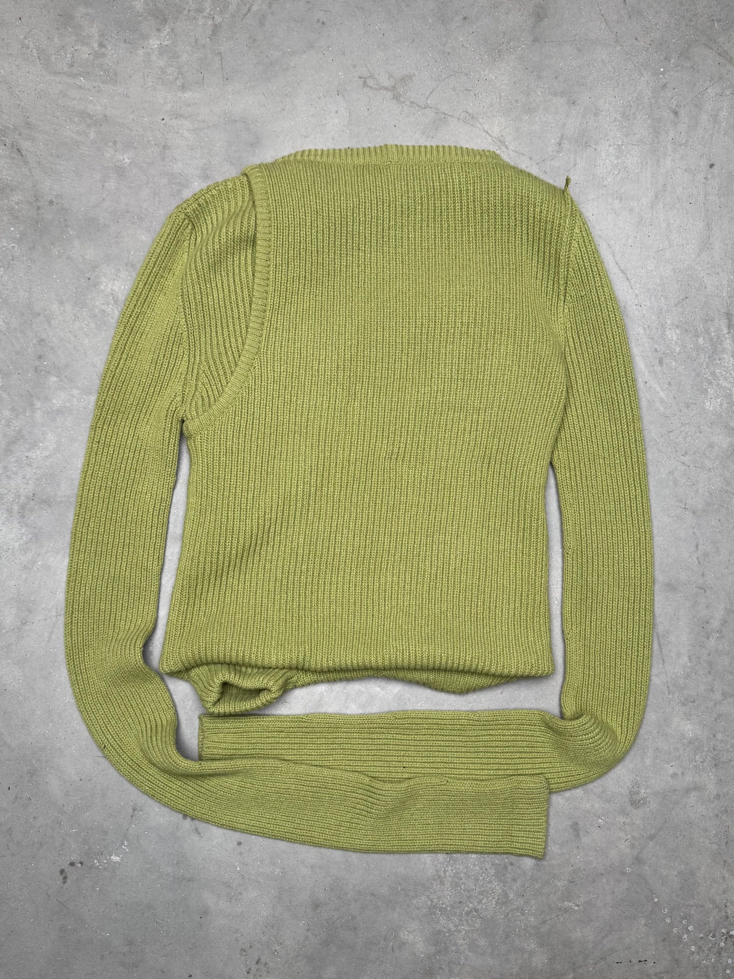 Rick Owens SAMPLE FW23 LUXOR Banana Knit Acid Green