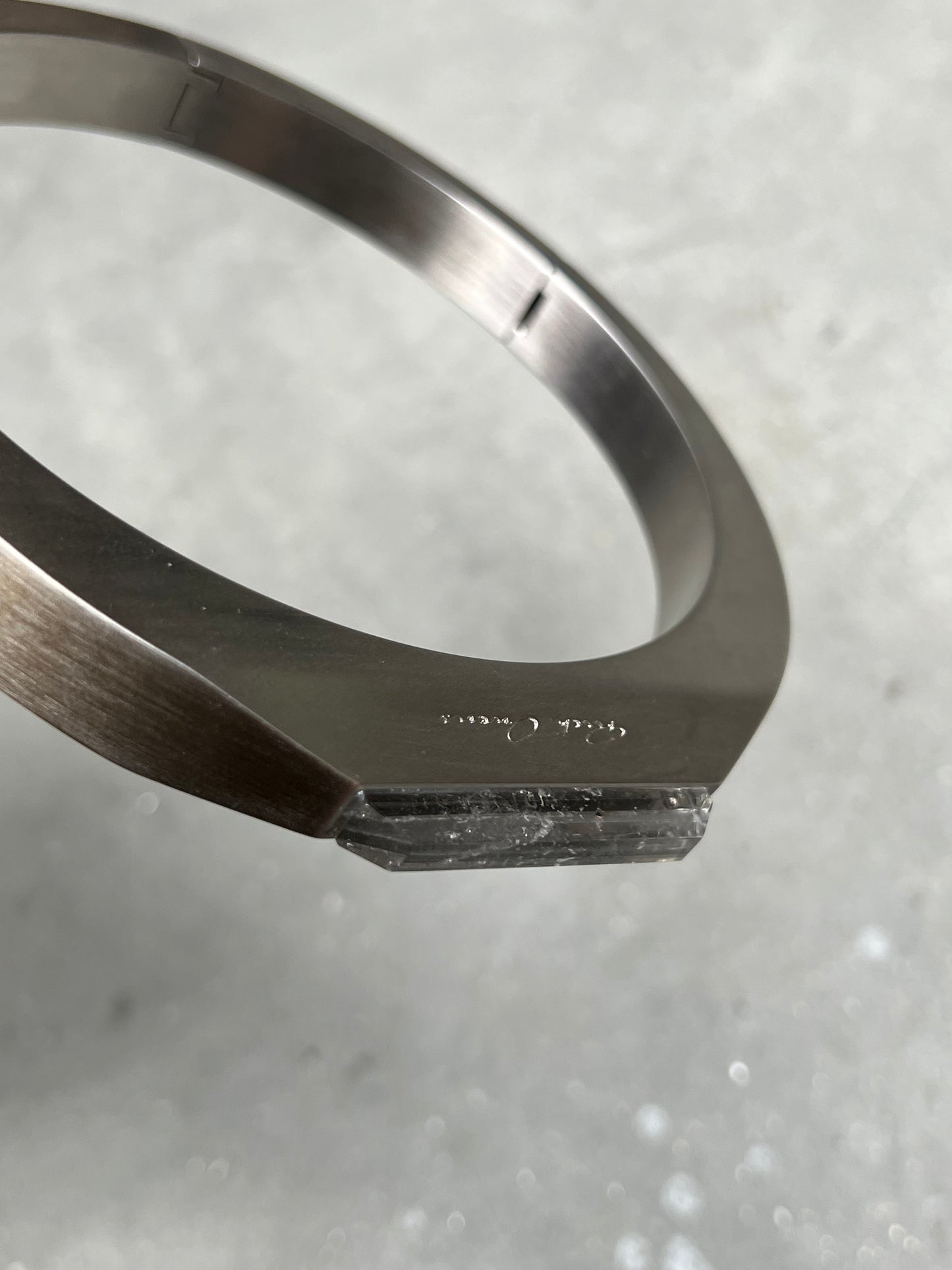 Rick Owens Crystal Beveled Choker Necklace