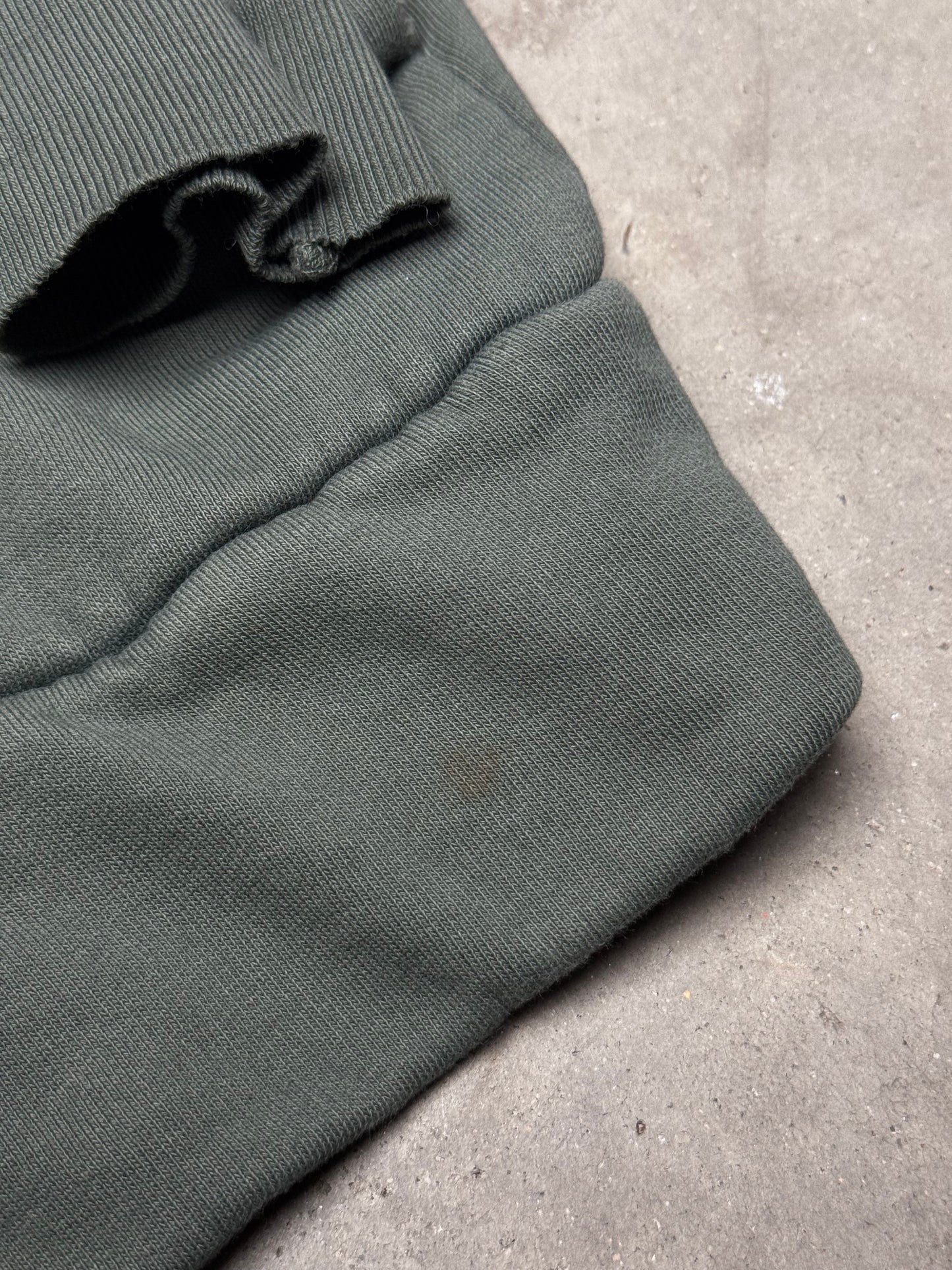 Rick Owens DRKSHDW Asymmetric Zip Up Hoodie Green