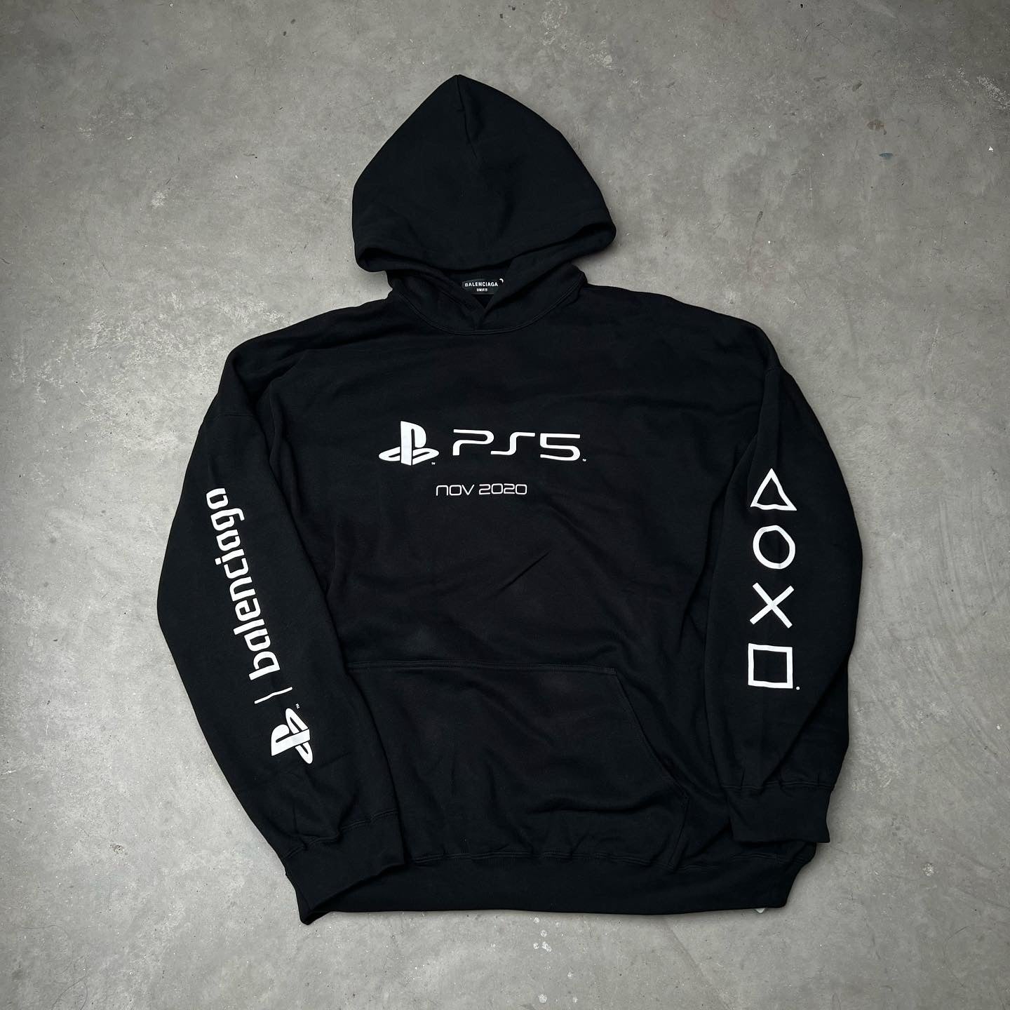 Balenciaga PS5 Oversized Hoodie Black