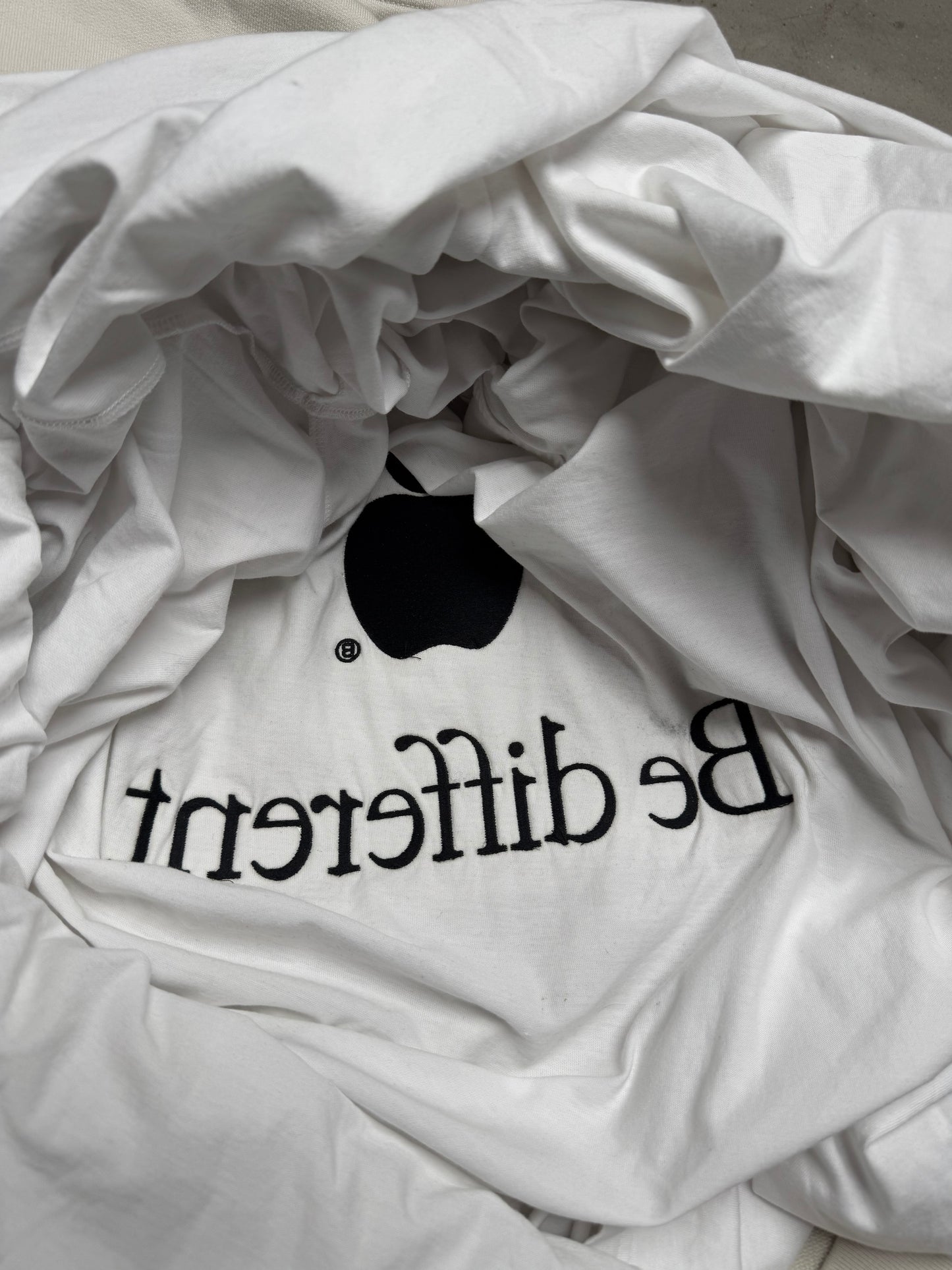 Balenciaga 1 OF 1 SAMPLE Be Different Apple Layered Hoodie White
