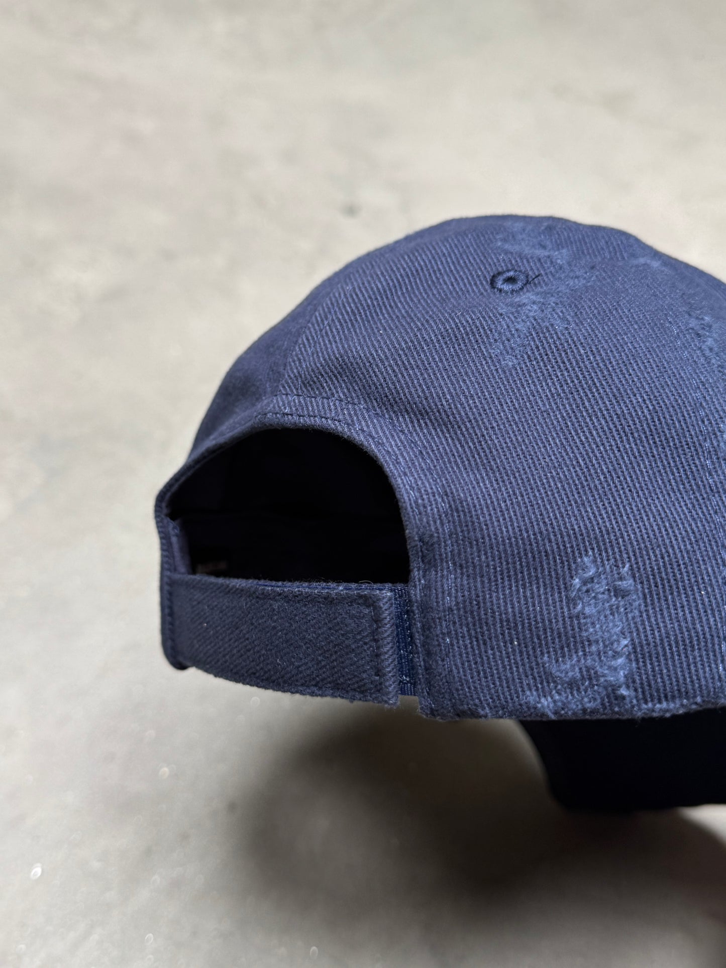 Balenciaga Autographed Racing Cap White Navy