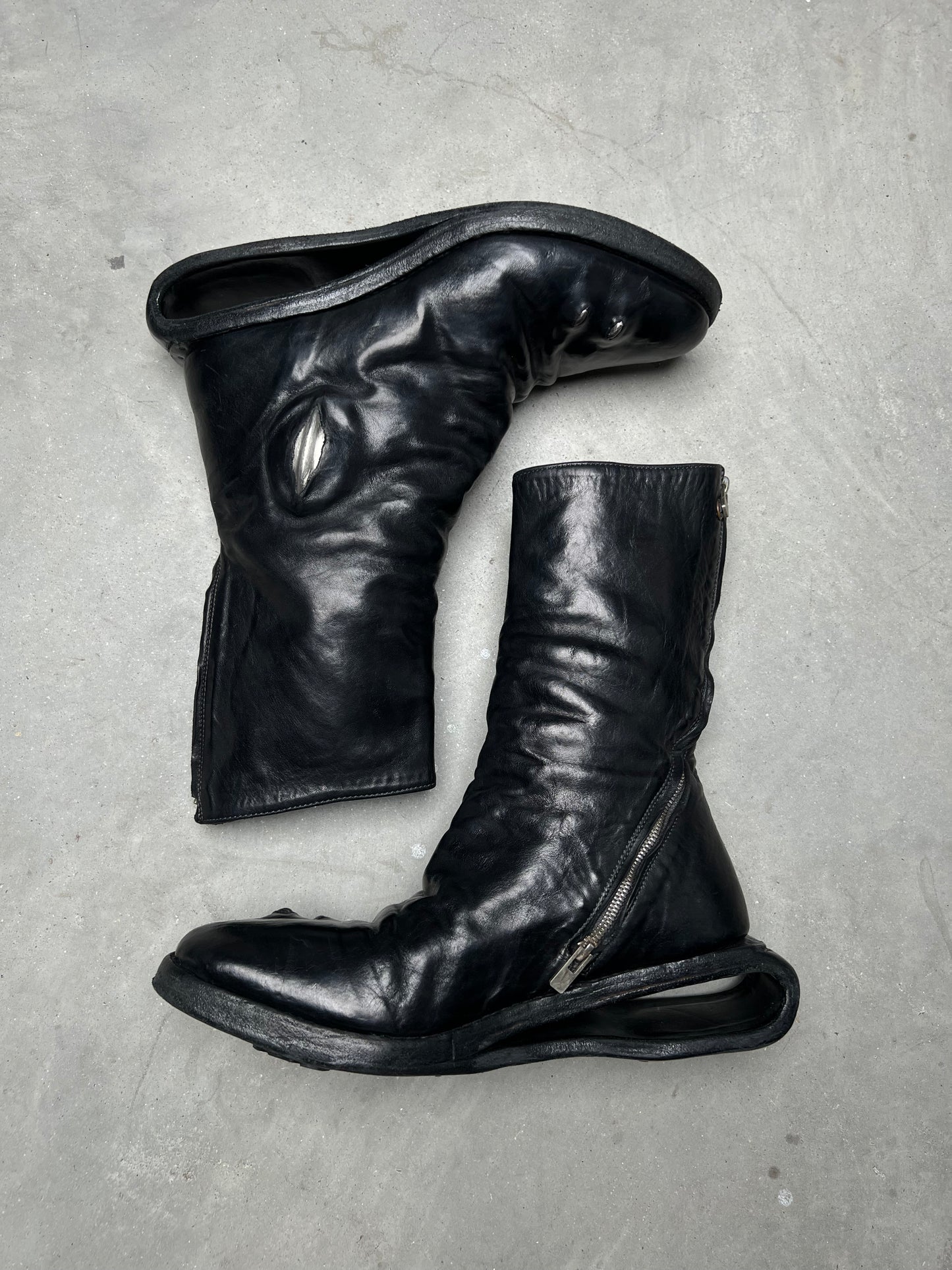 Carol Christian Poell Tornado Zip U-Sole Prosthetic Boots AM/2693P-IN CORS-PTC/010