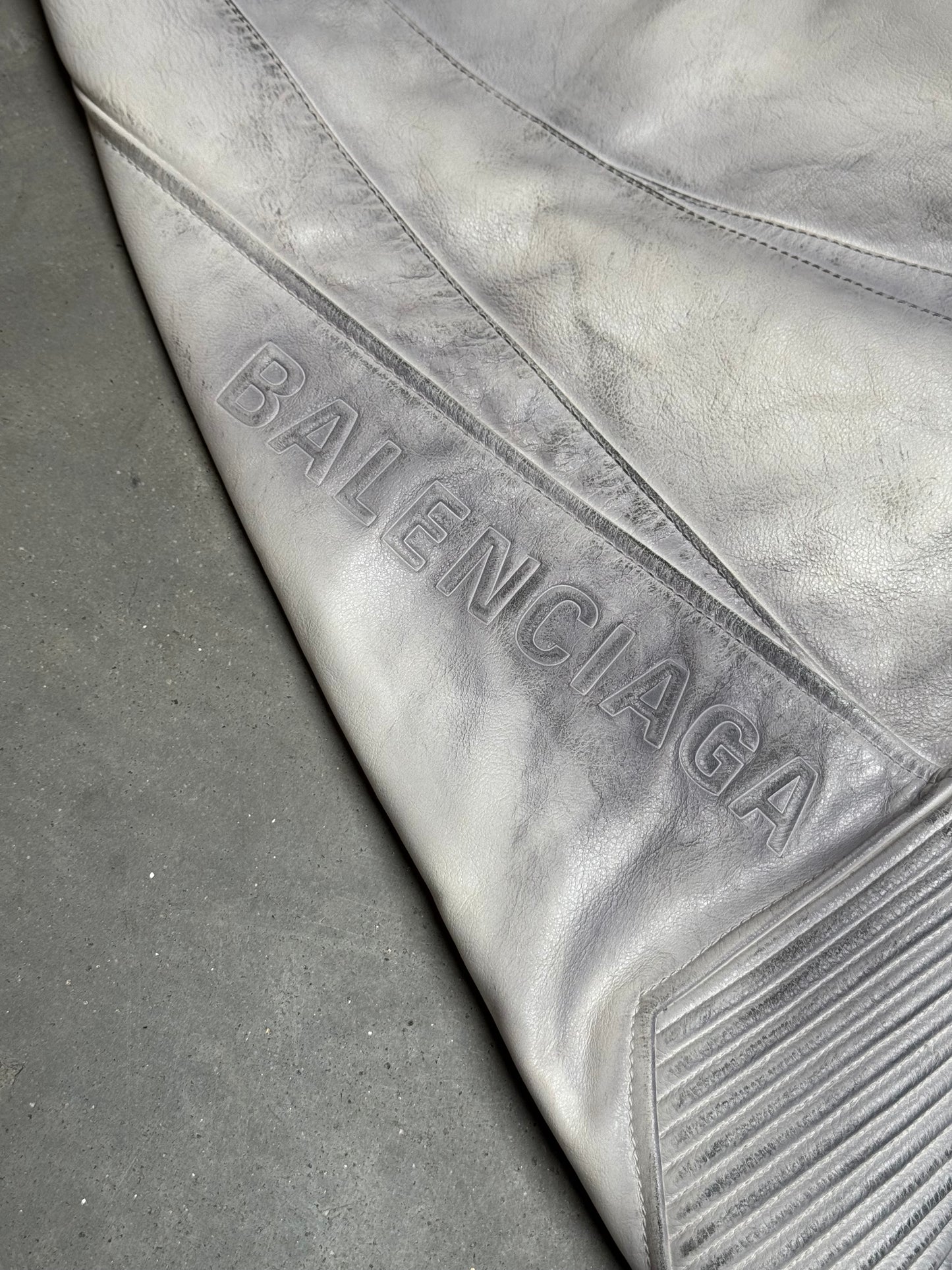 Balenciaga Summer 23 Mudshow Biker Leather Pants