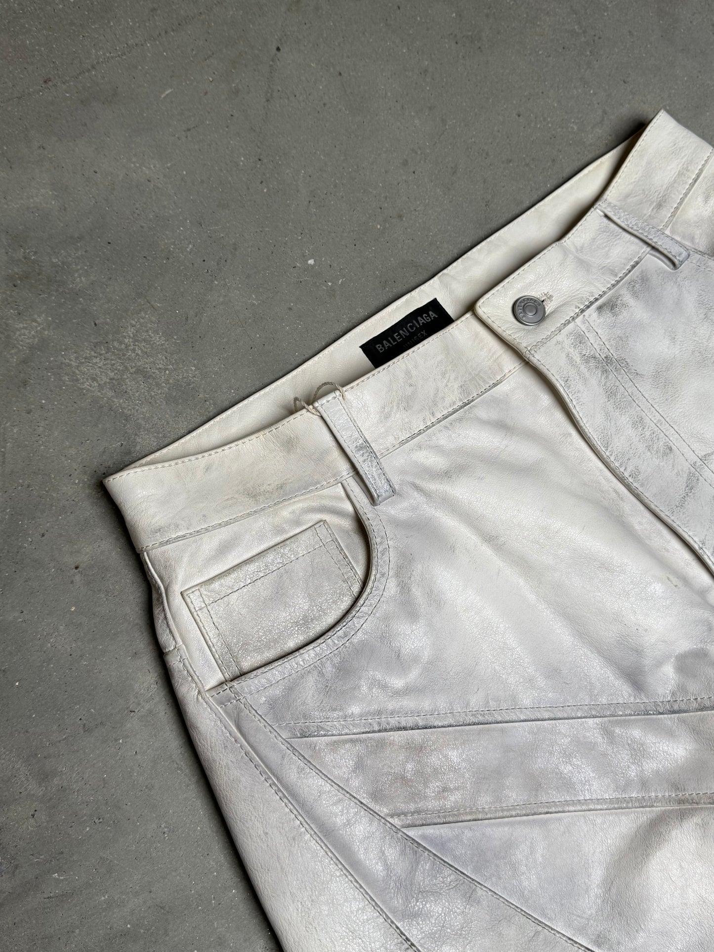 Balenciaga Summer 23 Mudshow Biker Leather Pants