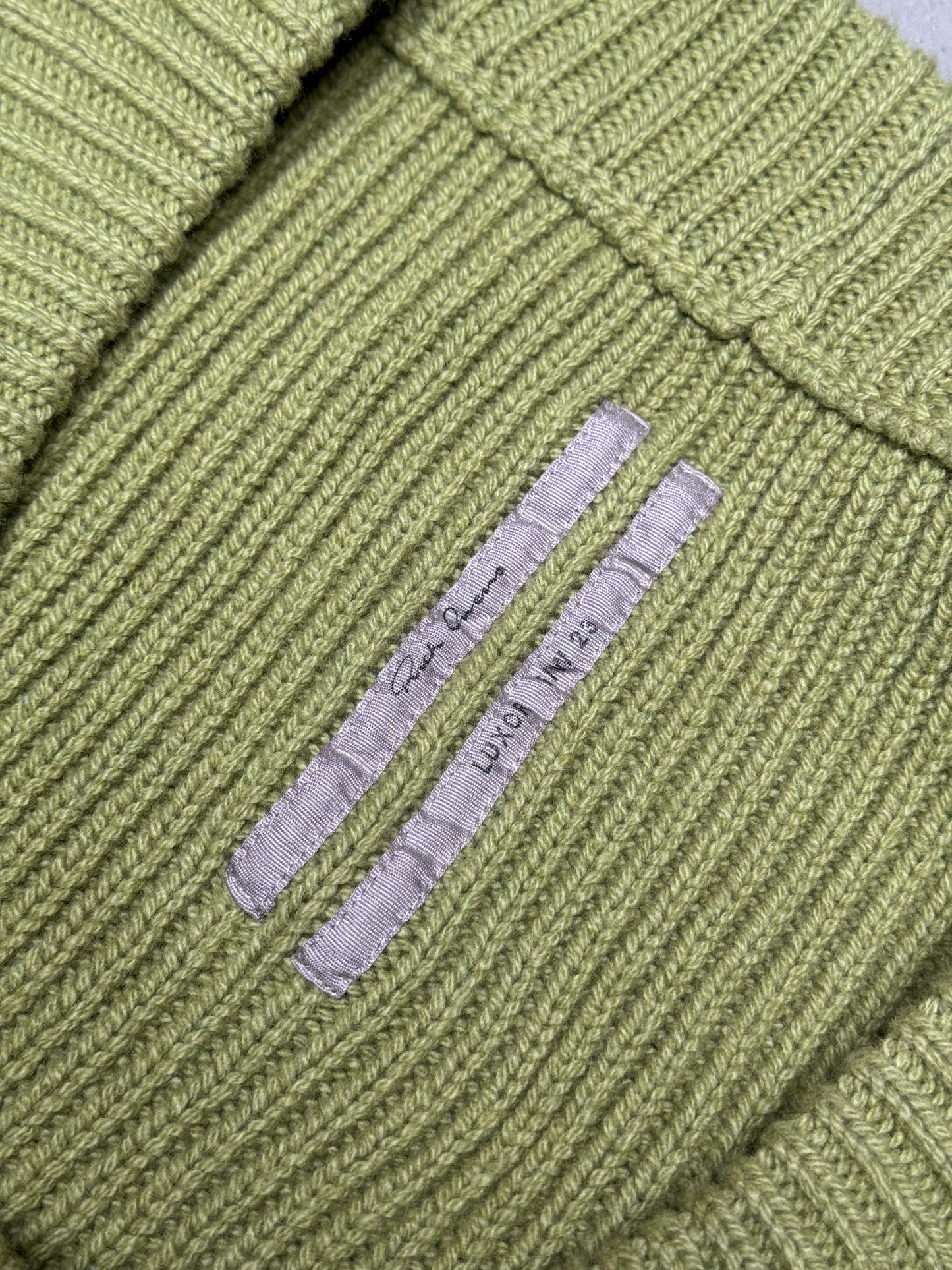 Rick Owens SAMPLE FW23 LUXOR Banana Knit Acid Green