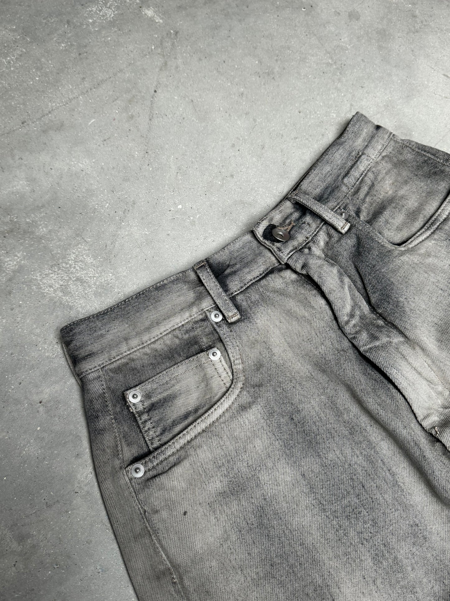 Rick Owens DRKSHDW FW23 LUXOR Geth Jeans Mineral Pearl