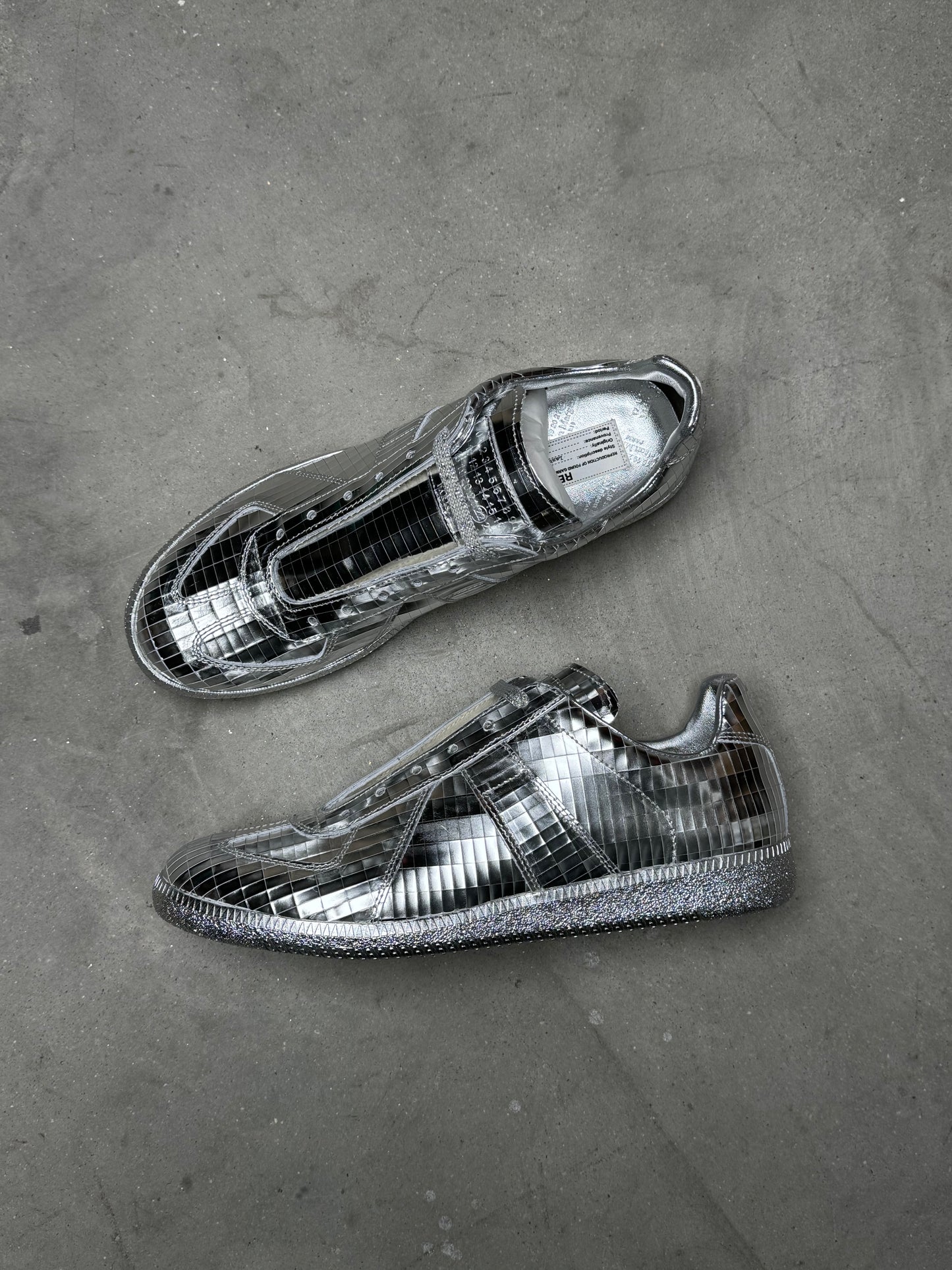 Maison Margiela Replica Sneakers Mirror Silver