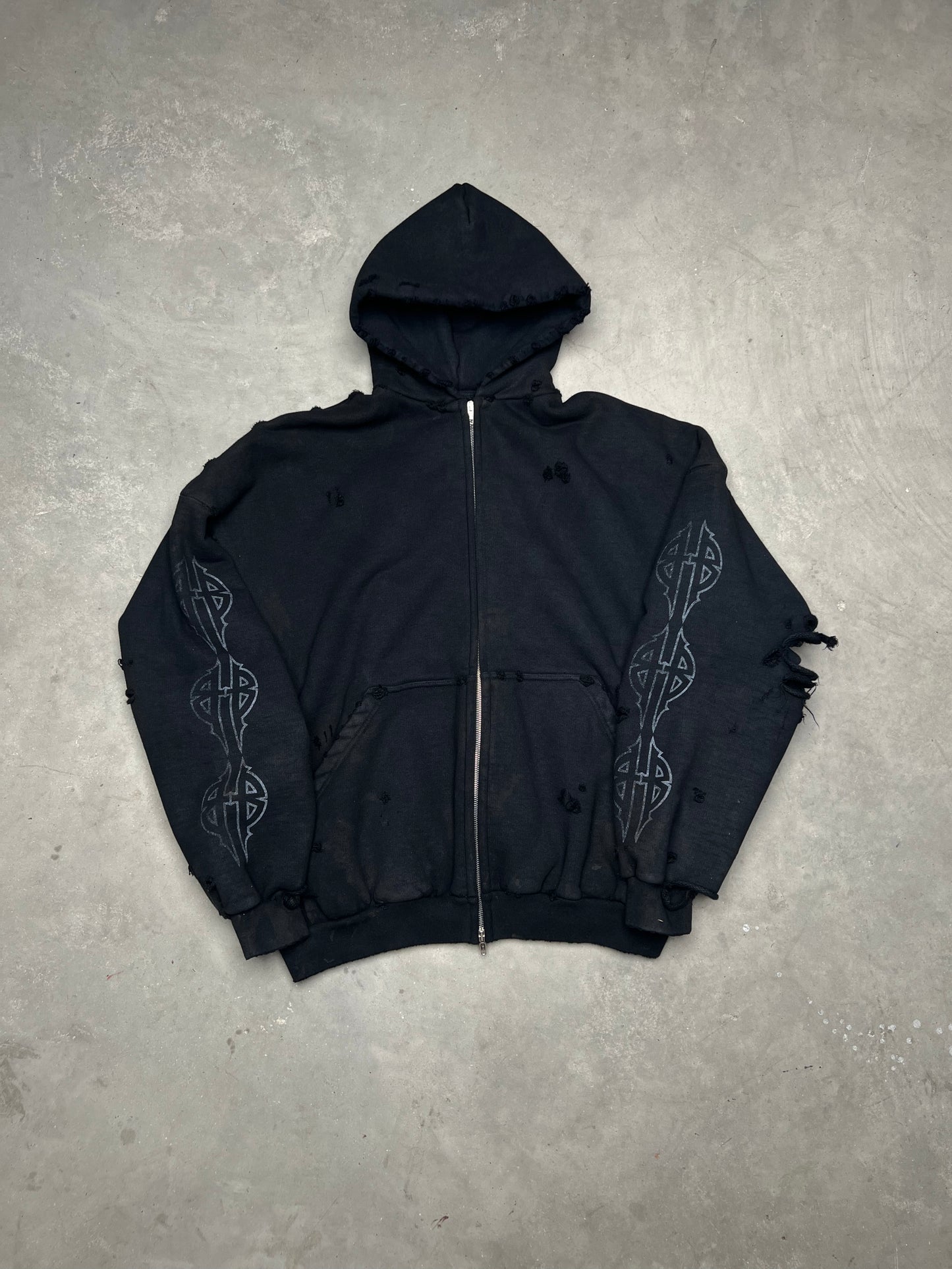 Balenciaga Paris Moon Outerwear Zip Up Hoodie