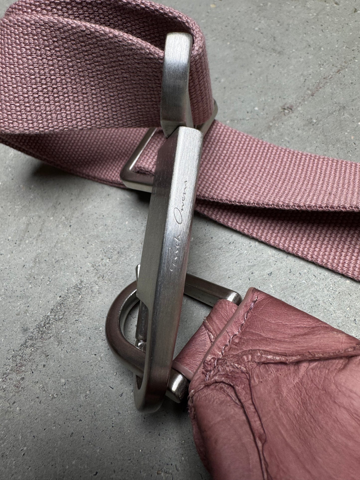 Rick Owens 1 OF 1 Pirarucu Fish Leather Waist Bag Dusty Pink