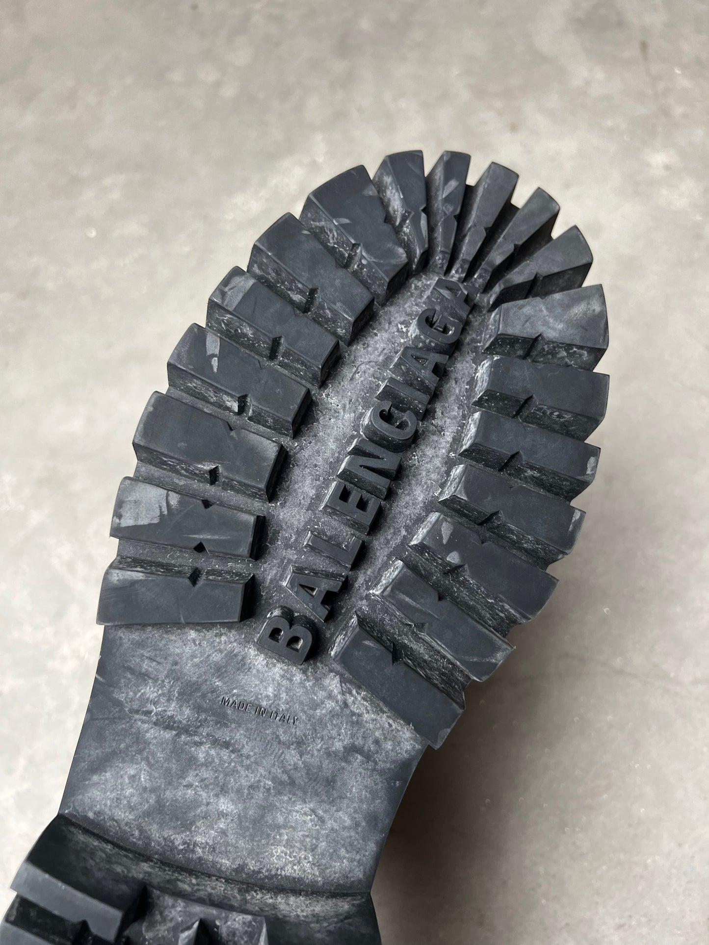 Balenciaga Strike Cotton Canvas Combat Boots Black