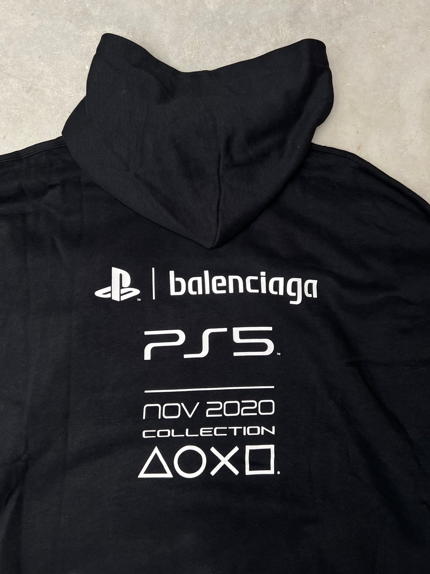 Balenciaga PS5 Oversized Hoodie Black