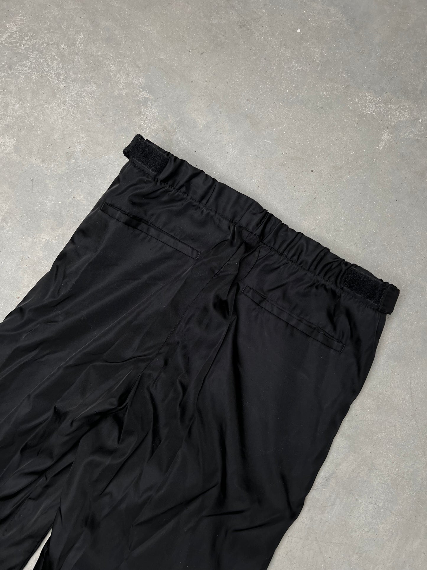 Prada SS18 Nylon Gabardine Adjustable Strap Pants