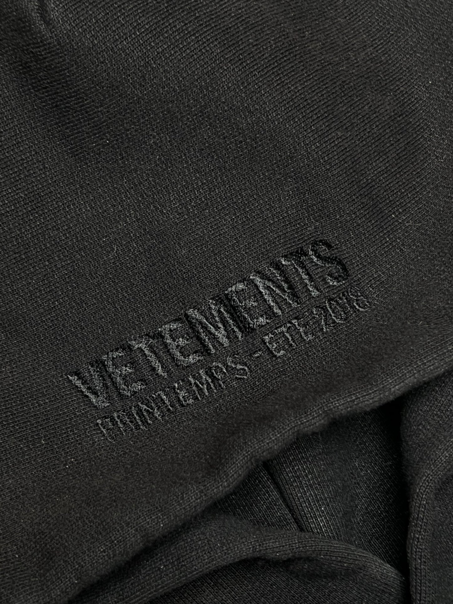 VETEMENTS SS18 Zurich Antwerpen Coming Soon Reconstructed Hoodie