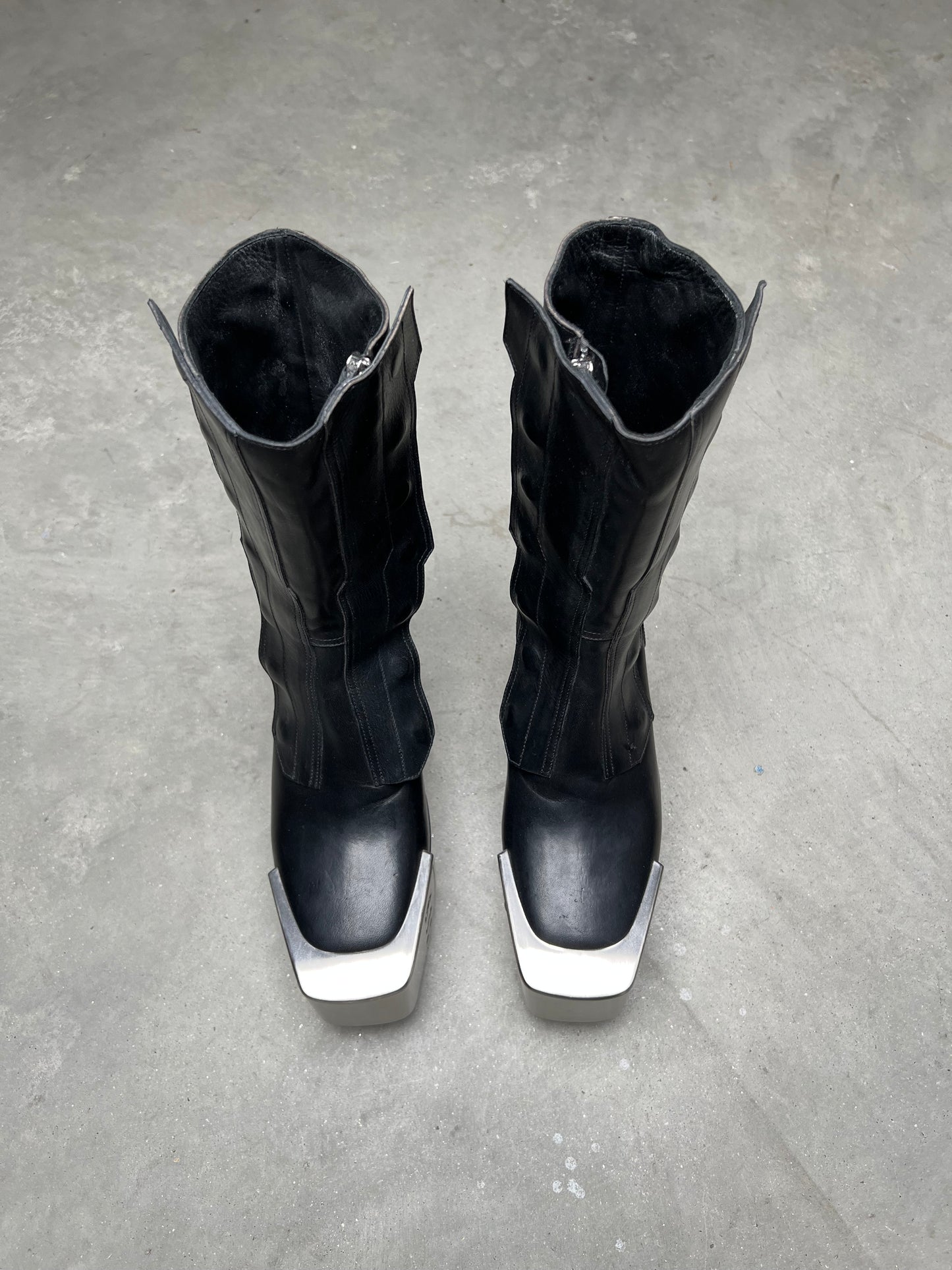 Rick Owens FW20 PERFORMA Biker Platform Kiss Boots