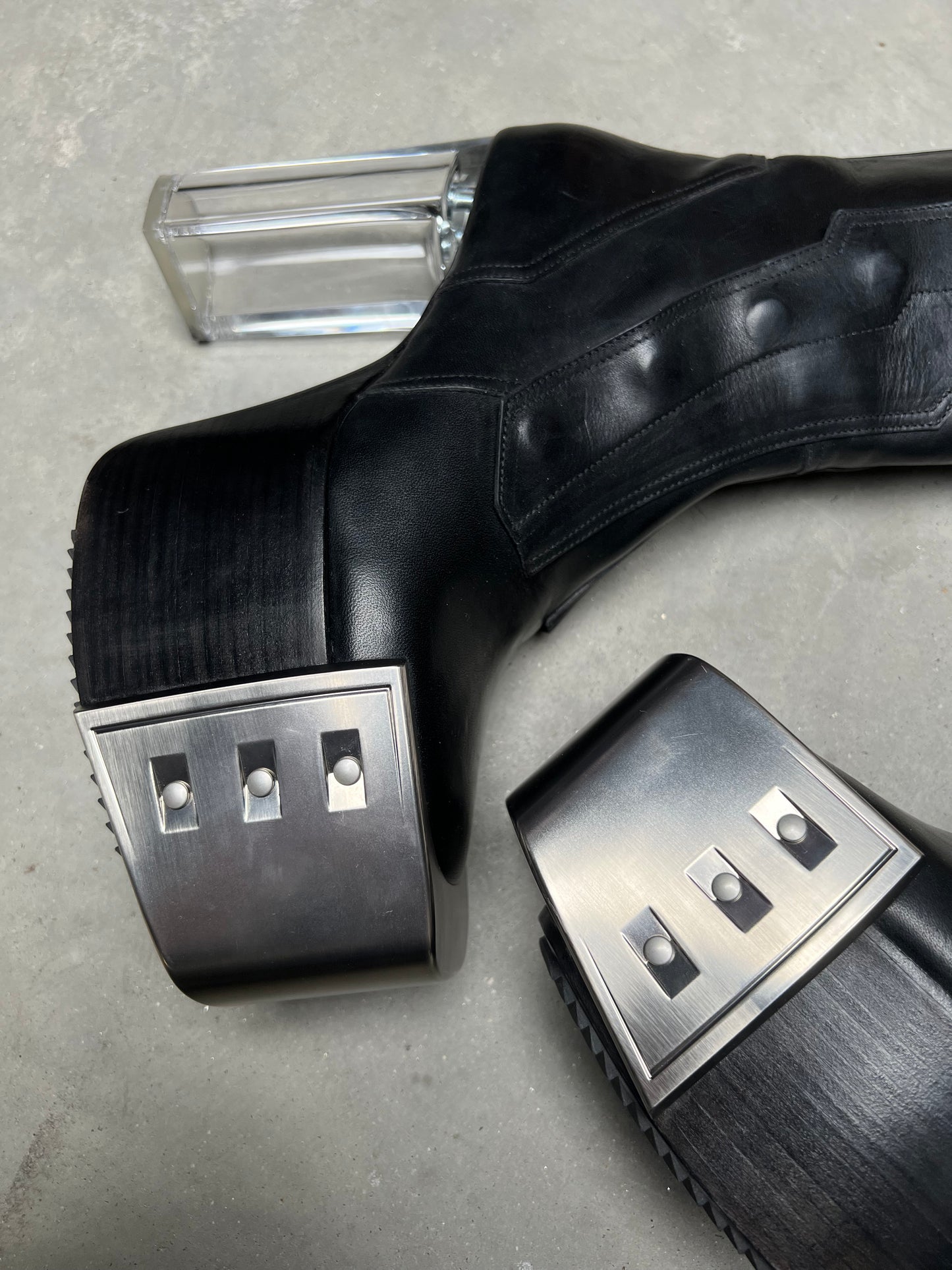 Rick Owens FW20 PERFORMA Biker Platform Kiss Boots