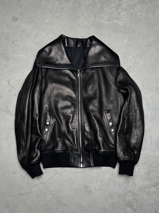 Rick Owens FW25 CONCORDIANS Dracucollar Flight Leather Jacket