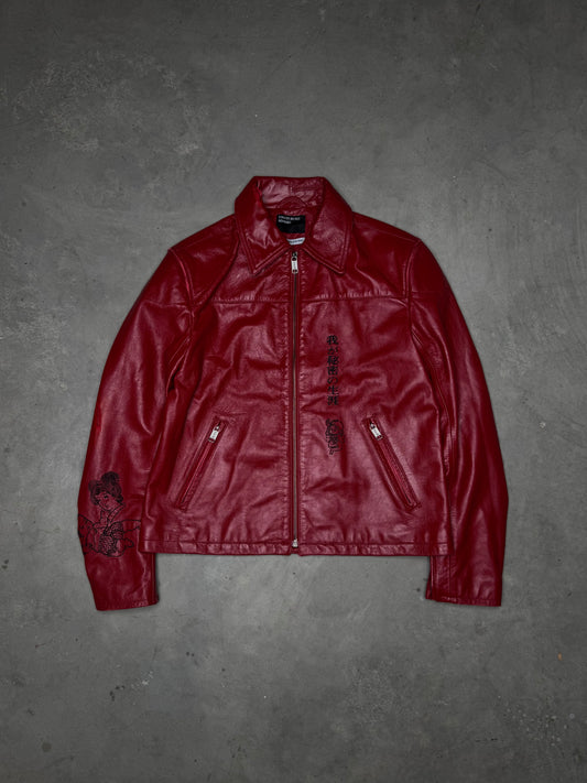 Enfants Riches Déprimés The Bully Leather Jacket Red