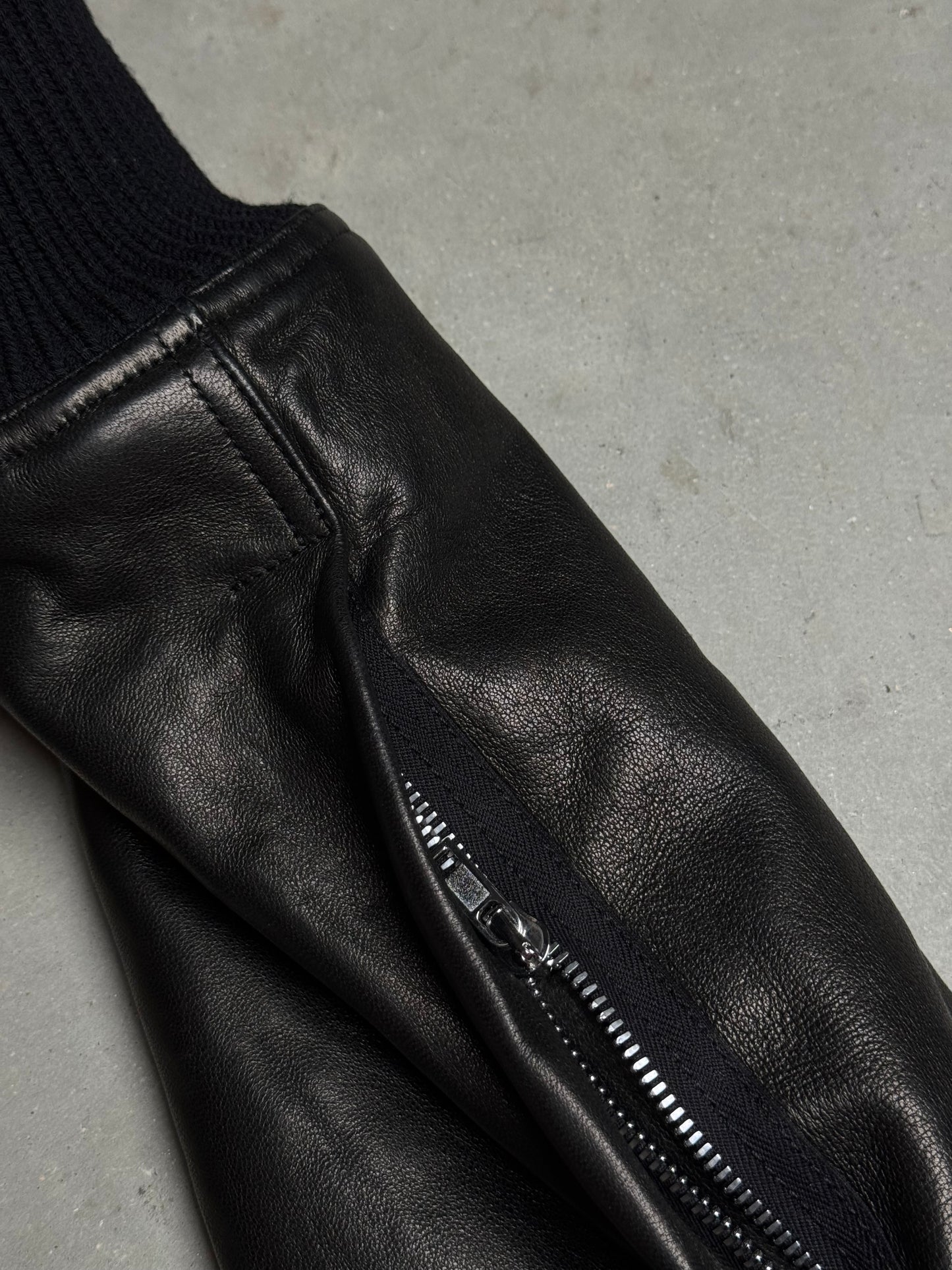 Rick Owens FW25 CONCORDIANS Dracucollar Flight Leather Jacket