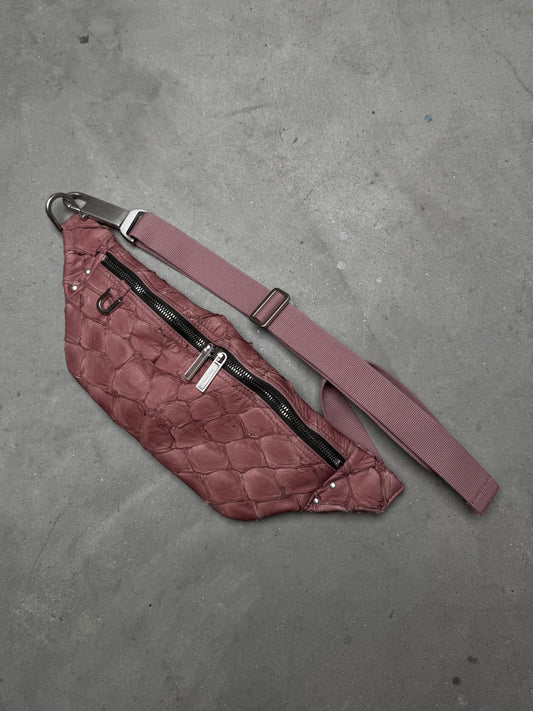 Rick Owens 1 OF 1 Pirarucu Fish Leather Waist Bag Dusty Pink