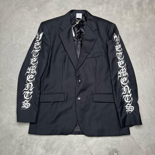 VETEMENTS Gothic Logo Blazer Suit Jacket