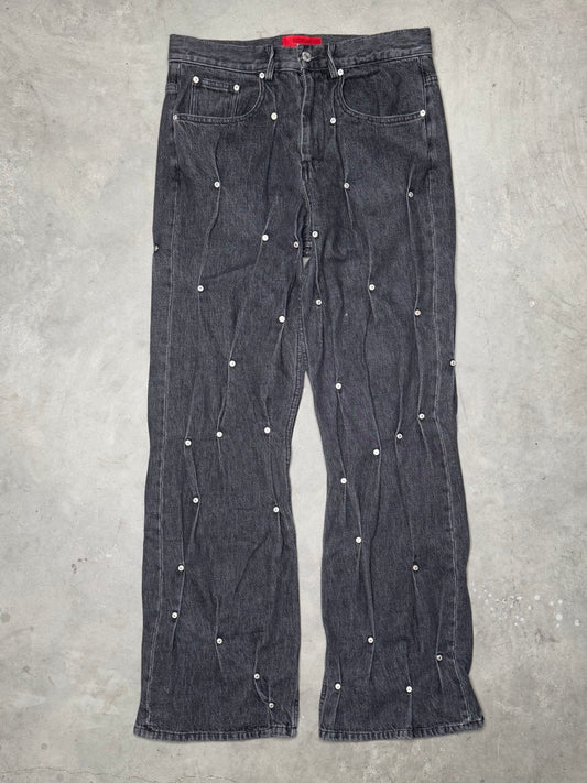 KUSIKOHC Rivet Denim Jeans Black