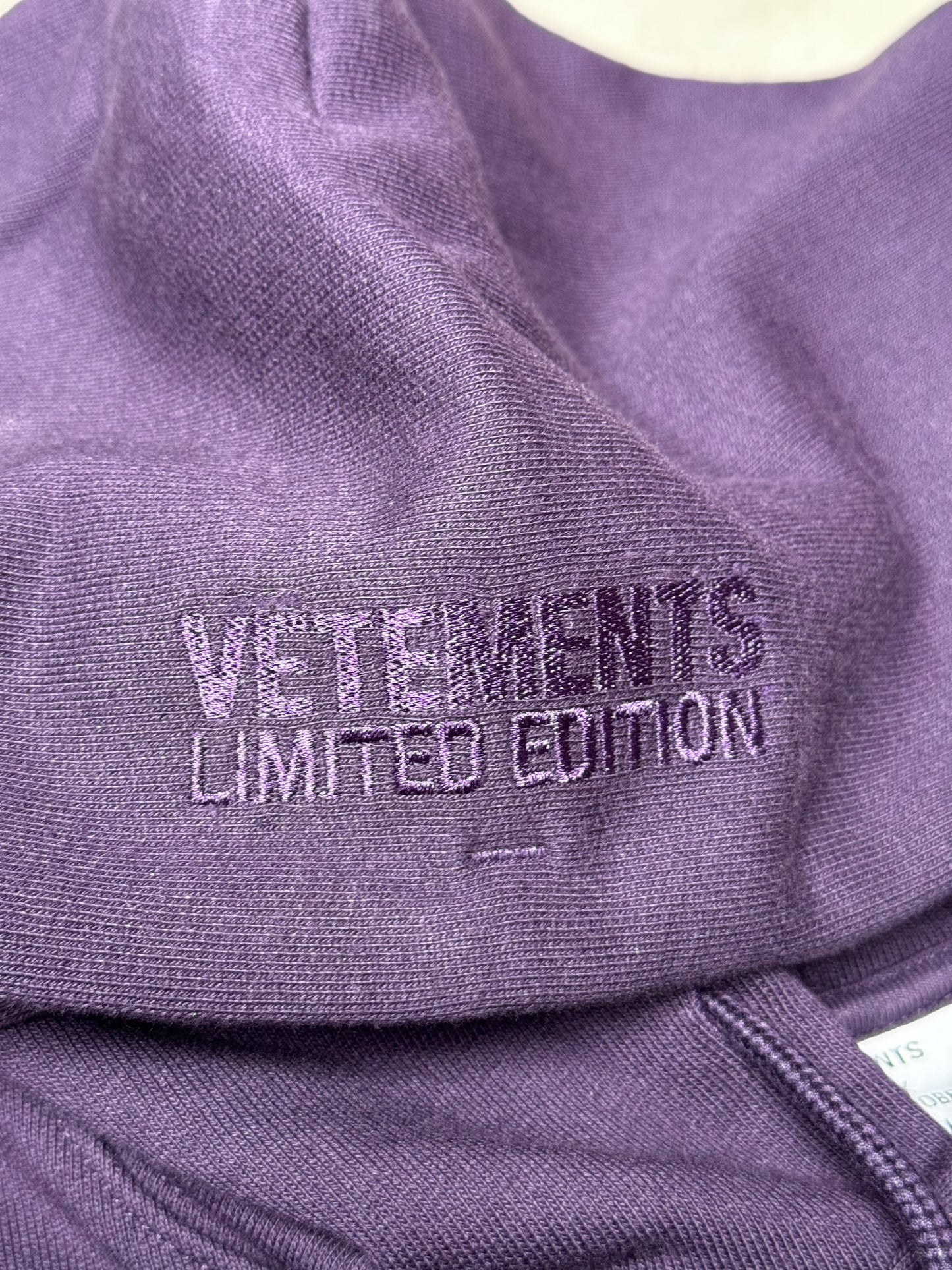 VETEMENTS Cupid No Time For Romance Hoodie Violet