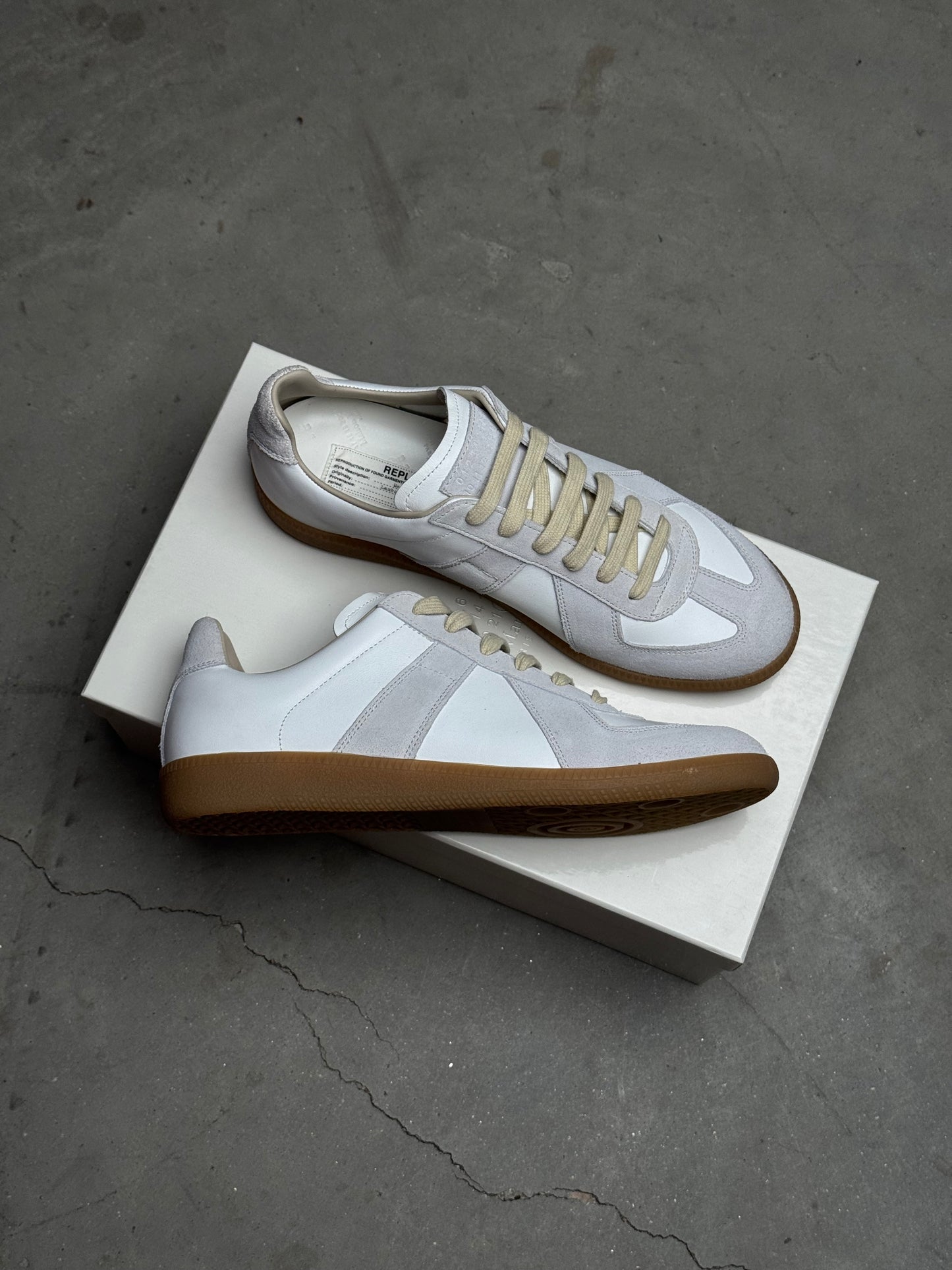 Maison Margiela Replica Leather Sneakers White