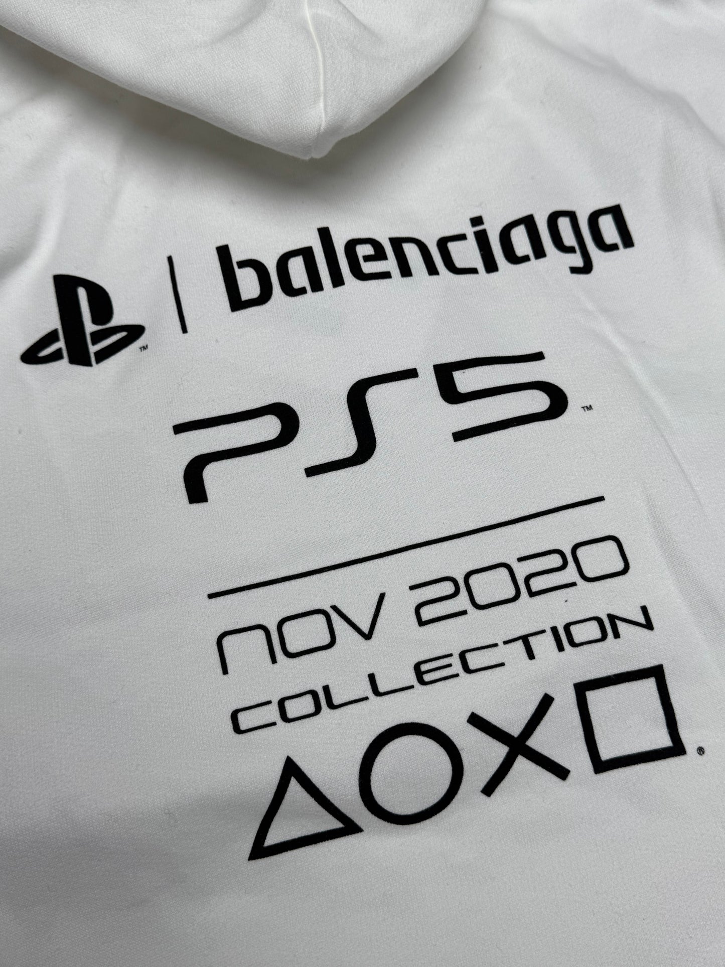 Balenciaga PlayStation 5 Oversized Hoodie White