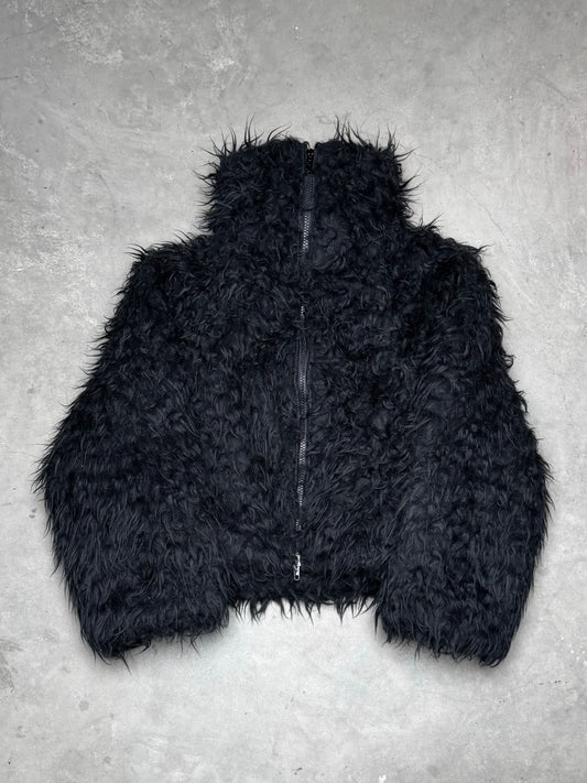 Balenciaga Winter 20 Faux Fur Cropped Jacket