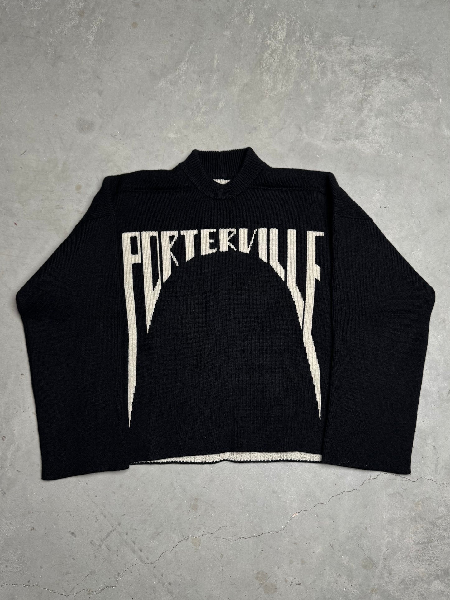 Rick Owens FW24 PORTERVILLE Jumbo Sweater Black