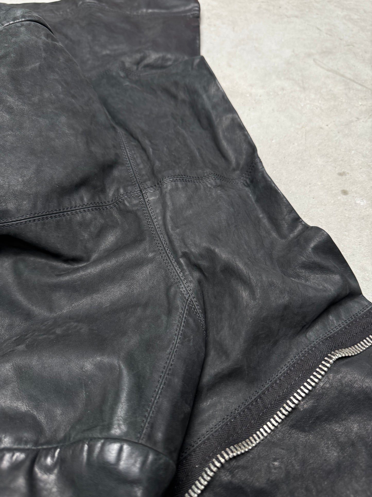 Rick Owens Leather Biker Jacket