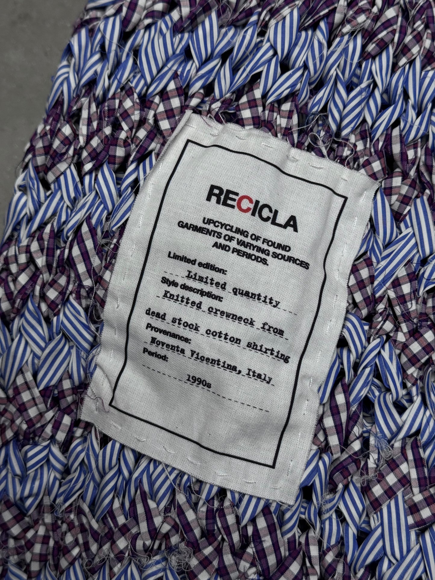 Maison Margiela Recicla Knitted Cotton Shirts Crewneck