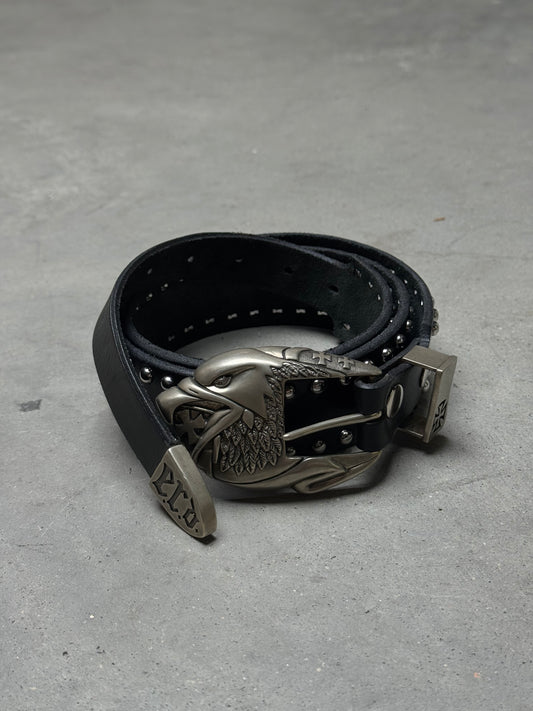 Enfants Riches Déprimés Eagle Buckle Studded Belt Black