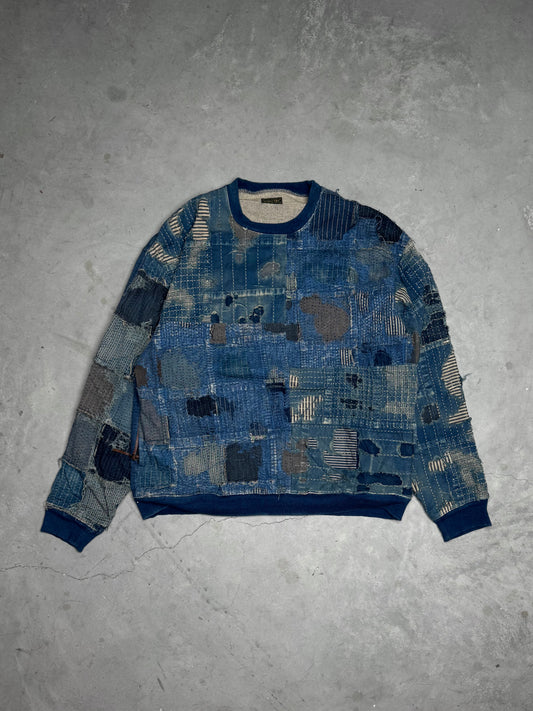 KAPITAL Kountry Boro Two Tone Indigo Sweatshirt