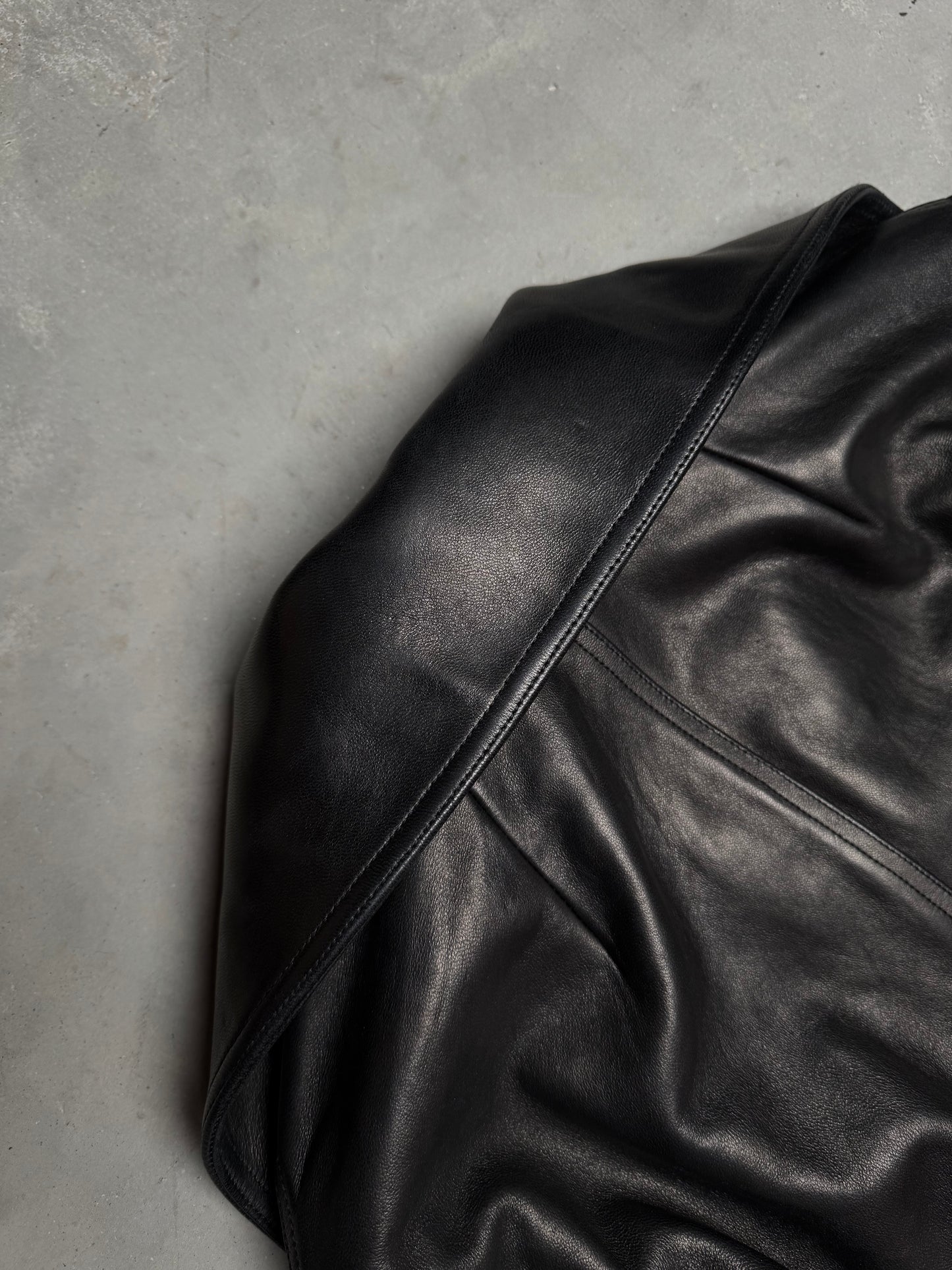 Rick Owens FW25 CONCORDIANS Dracucollar Flight Leather Jacket