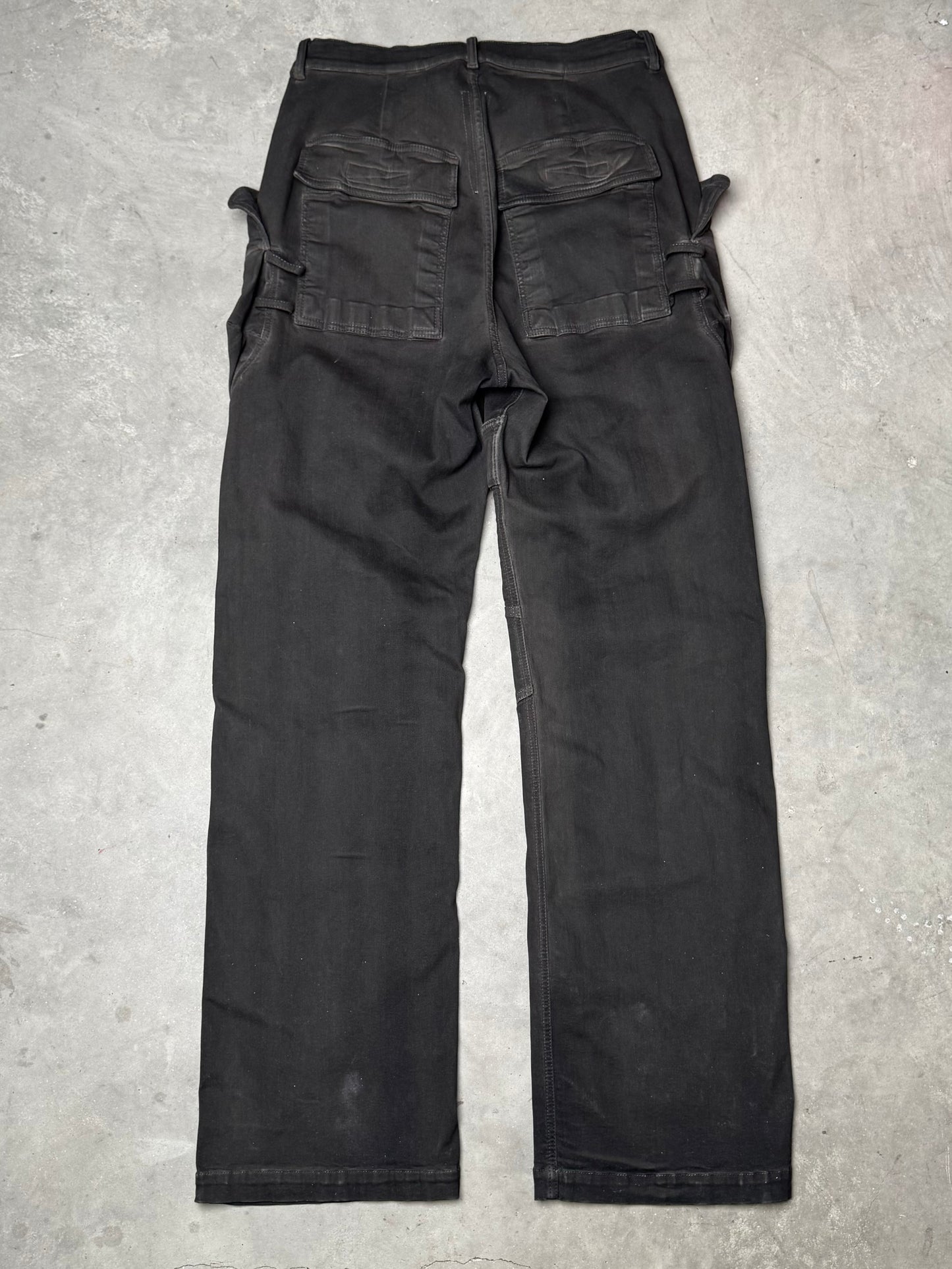 Rick Owens SS24 LIDO Runway Stefan Cargo Denim Pants Dark Dust