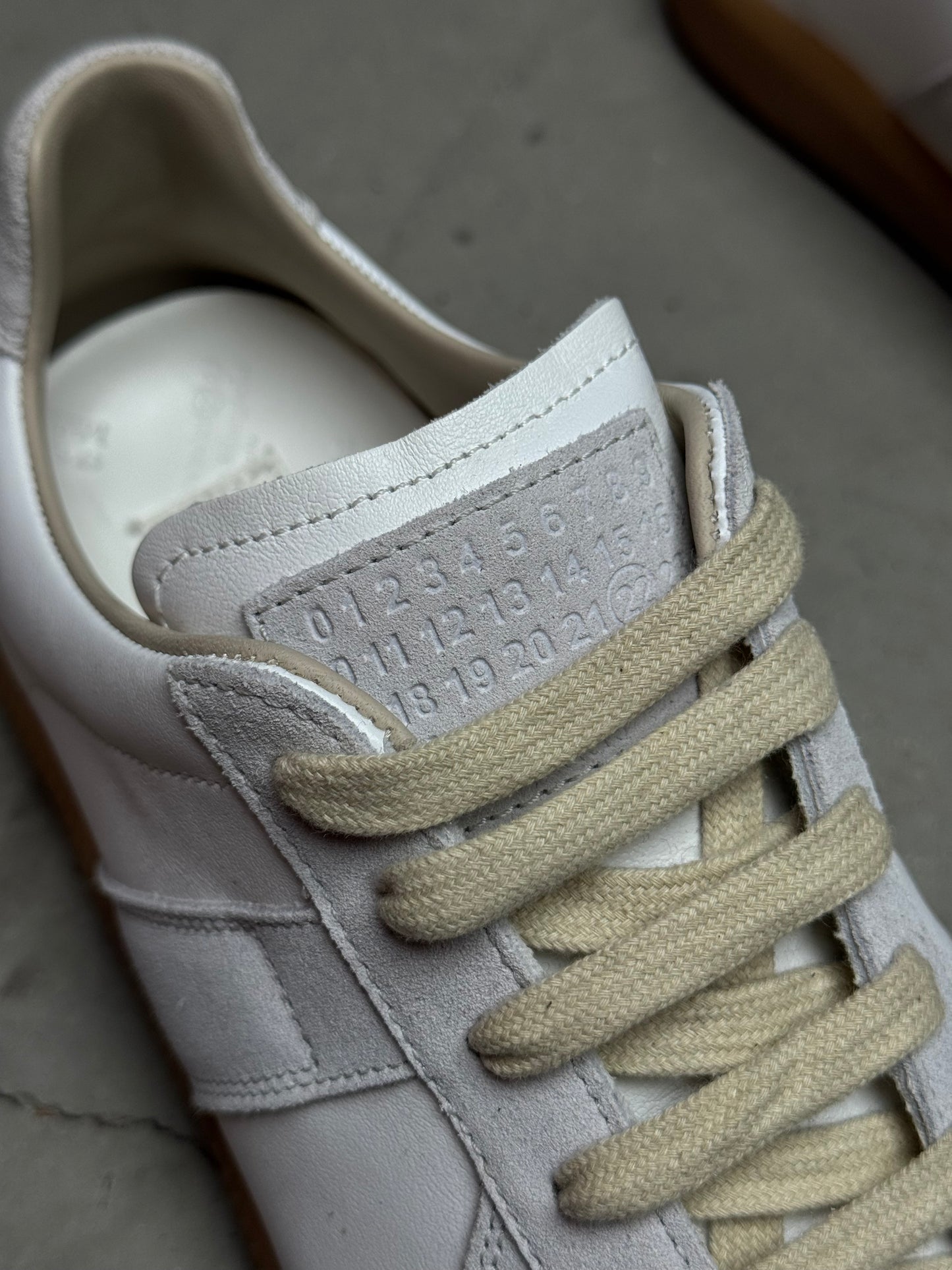 Maison Margiela Replica Leather Sneakers White