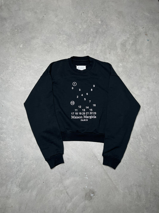 Maison Margiela Black Numbers Logo Sweatshirt