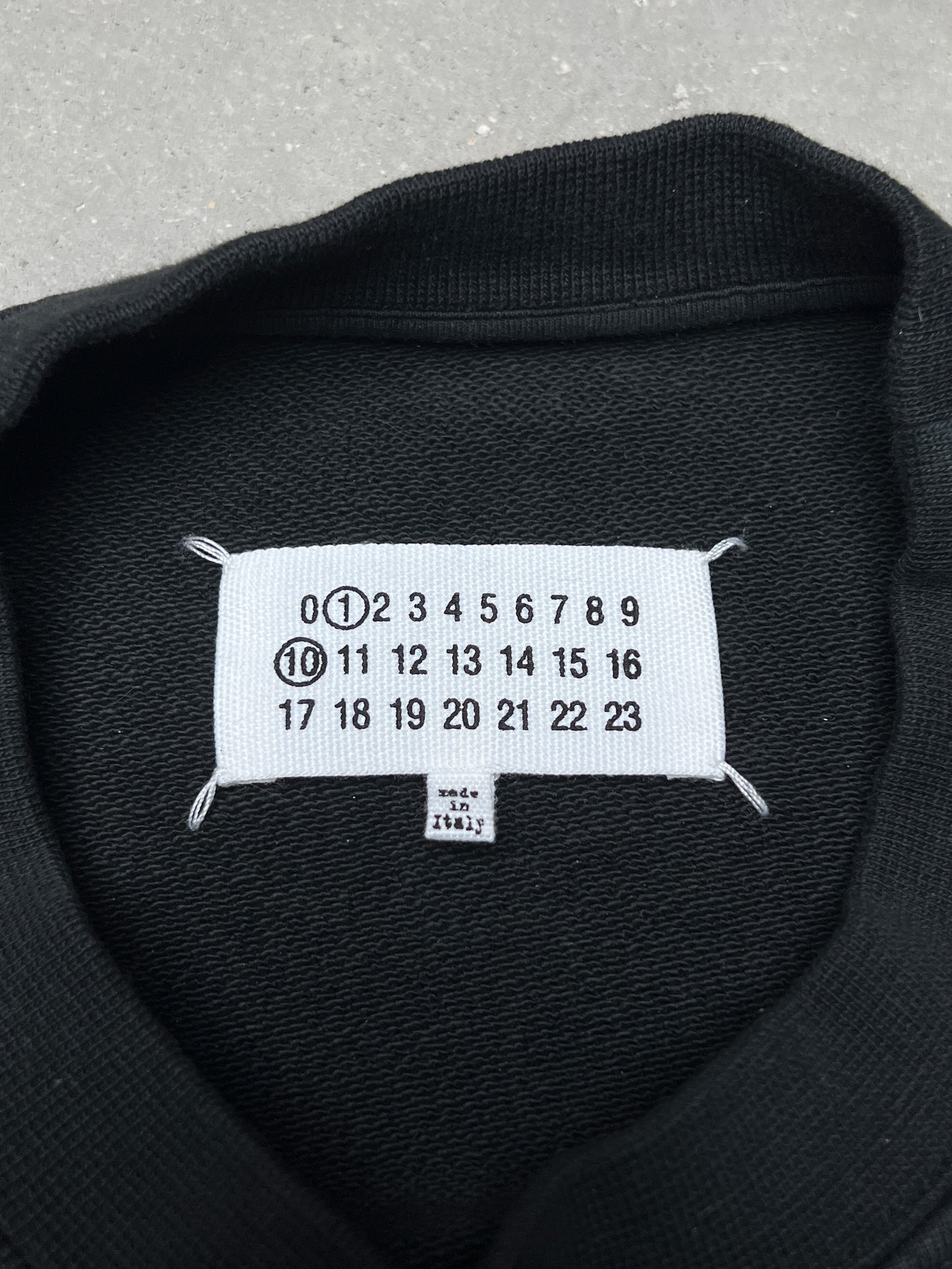 Maison Margiela Black Numbers Logo Sweatshirt