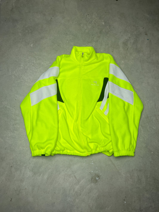 Balenciaga Sporty B Cosy Fleece Tracksuit Jacket Fluo Yellow