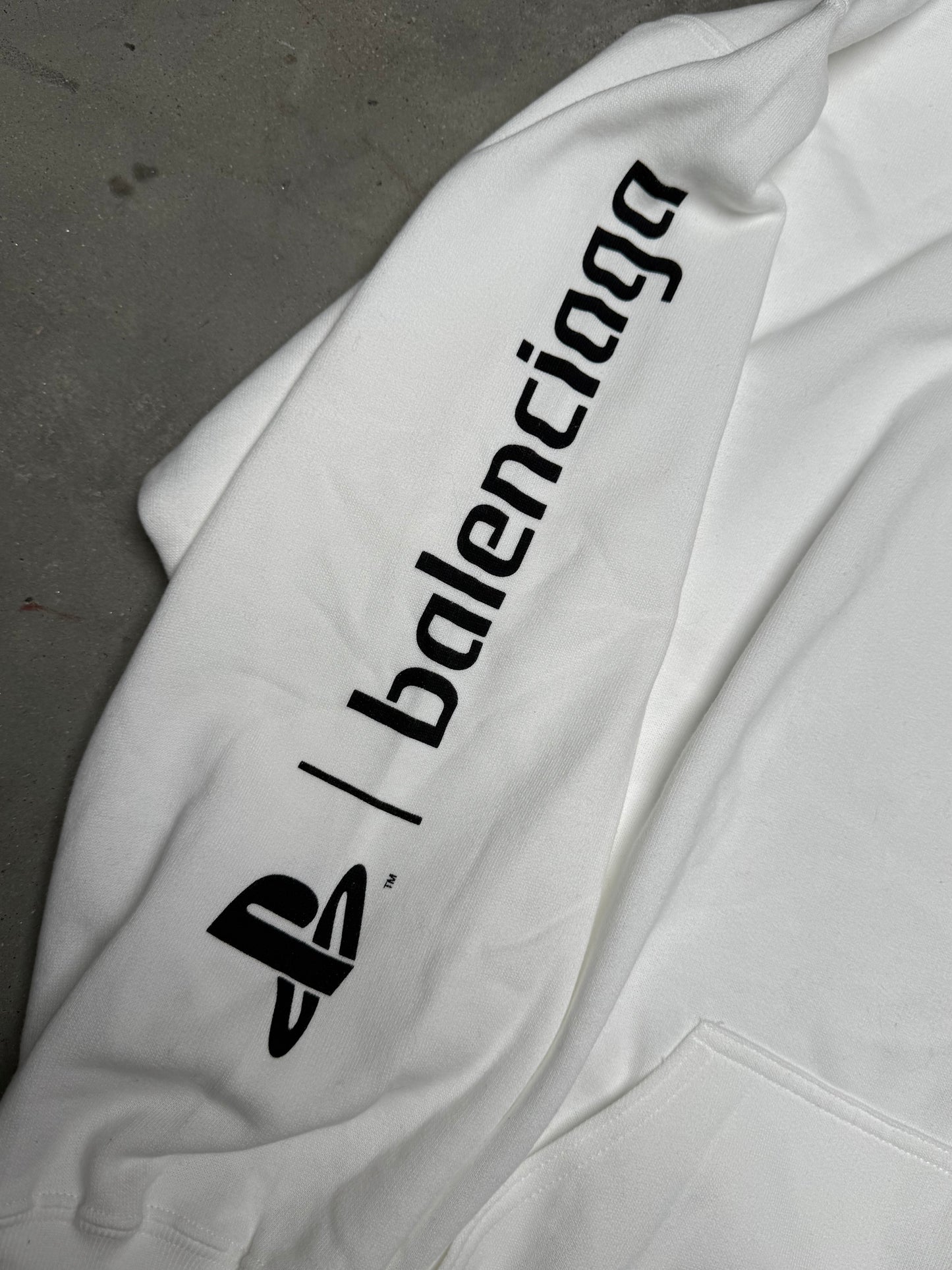 Balenciaga PlayStation 5 Oversized Hoodie White