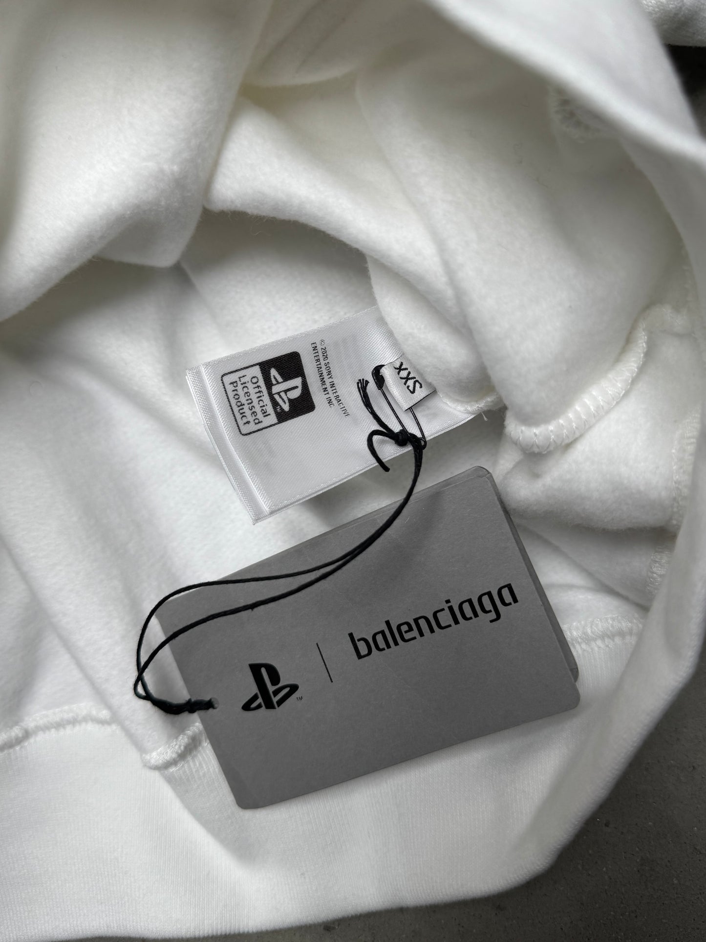 Balenciaga PlayStation 5 Oversized Hoodie White