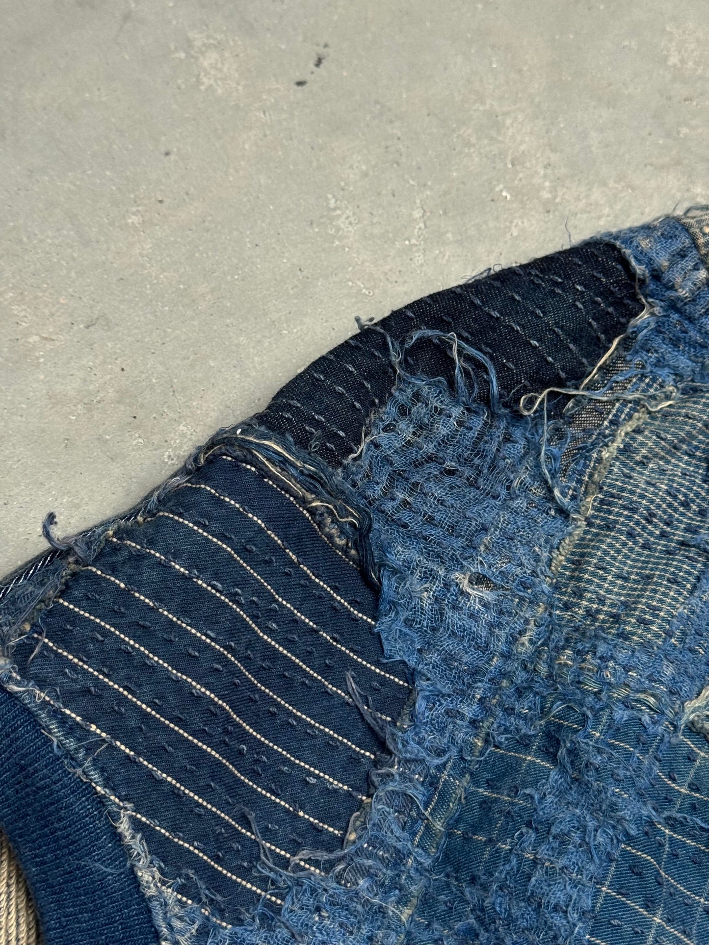 KAPITAL Kountry Boro Two Tone Indigo Sweatshirt