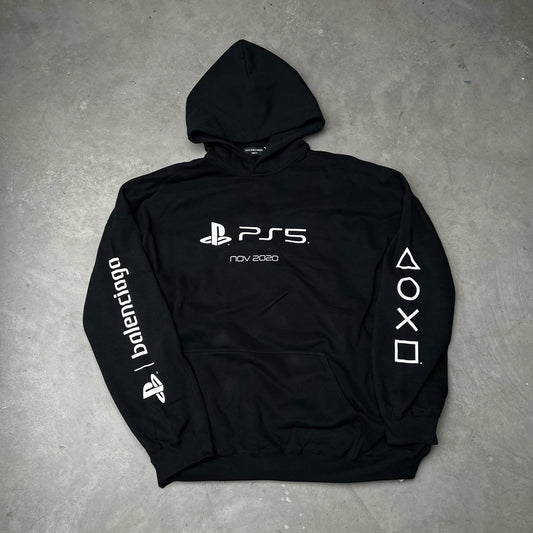 Balenciaga PS5 Oversized Hoodie Black