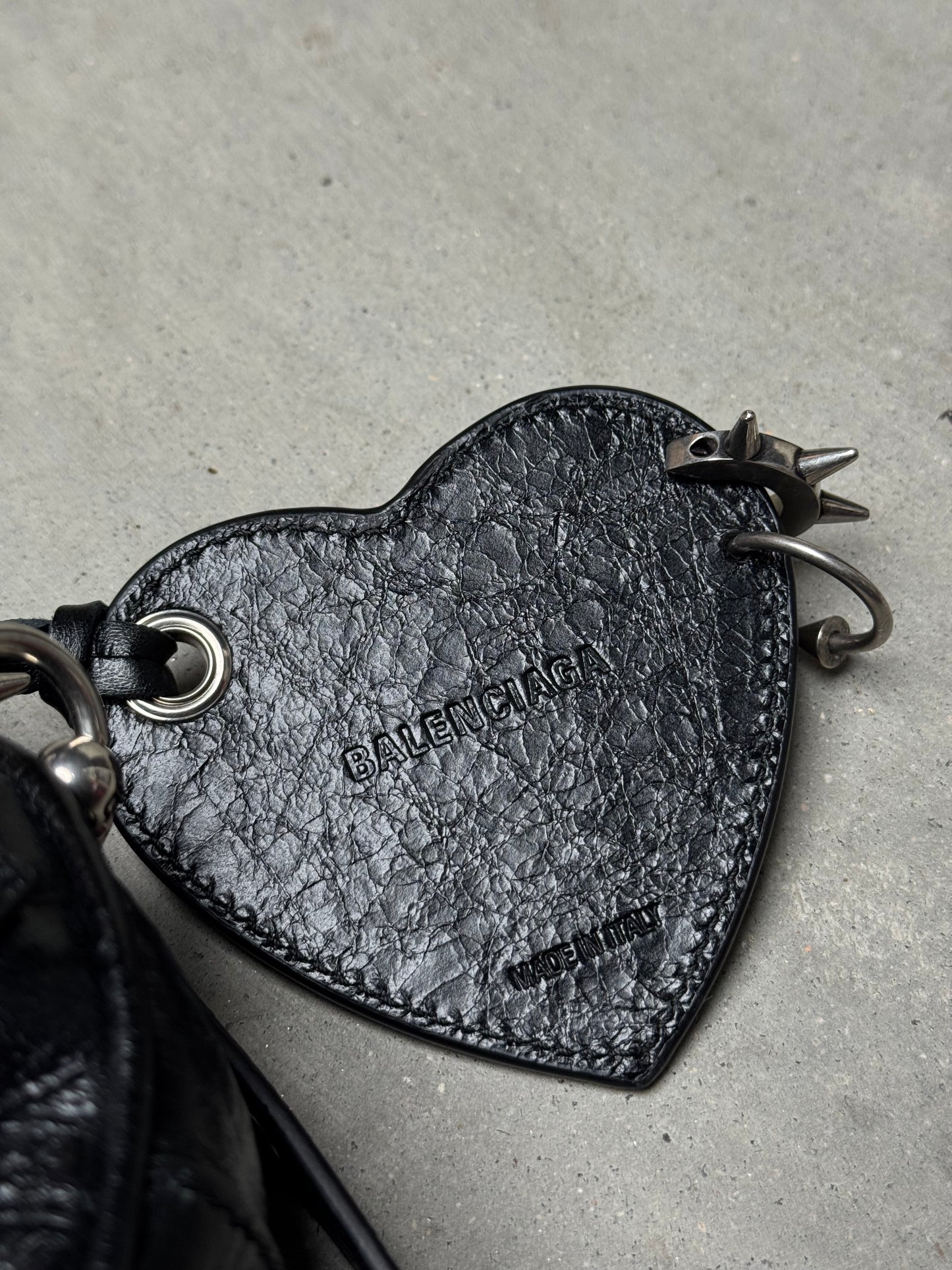 Balenciaga Le Cahill XS Spiked Piercing Bag Black