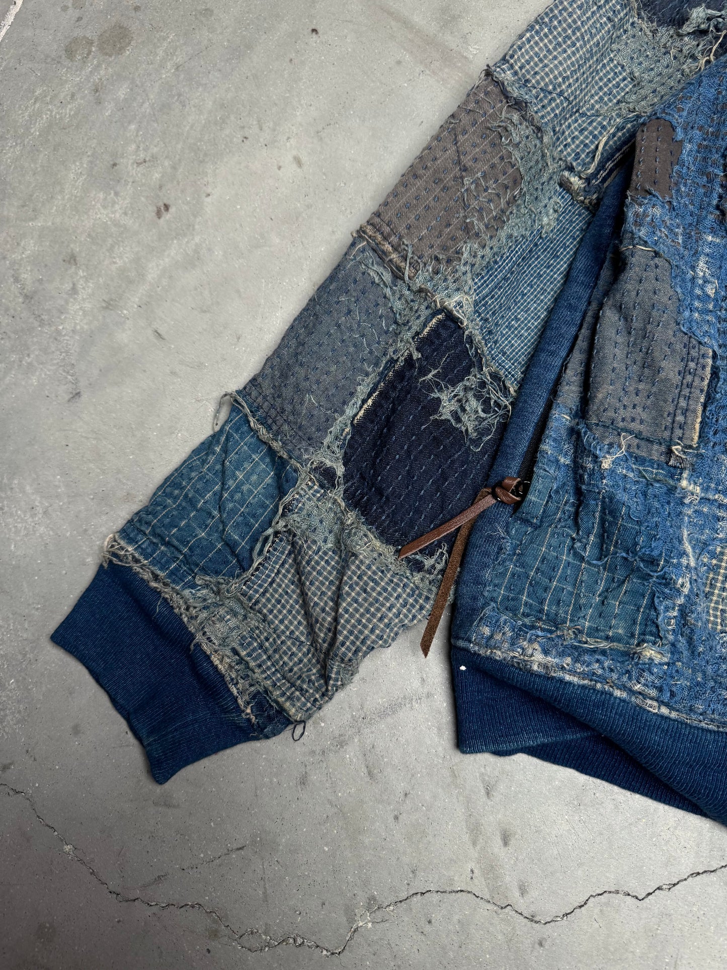 KAPITAL Kountry Boro Two Tone Indigo Sweatshirt