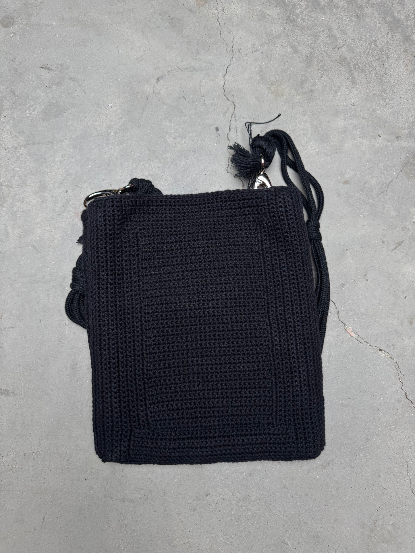 Vivienne Westwood Mabel Small Crochet Tote Bag Black