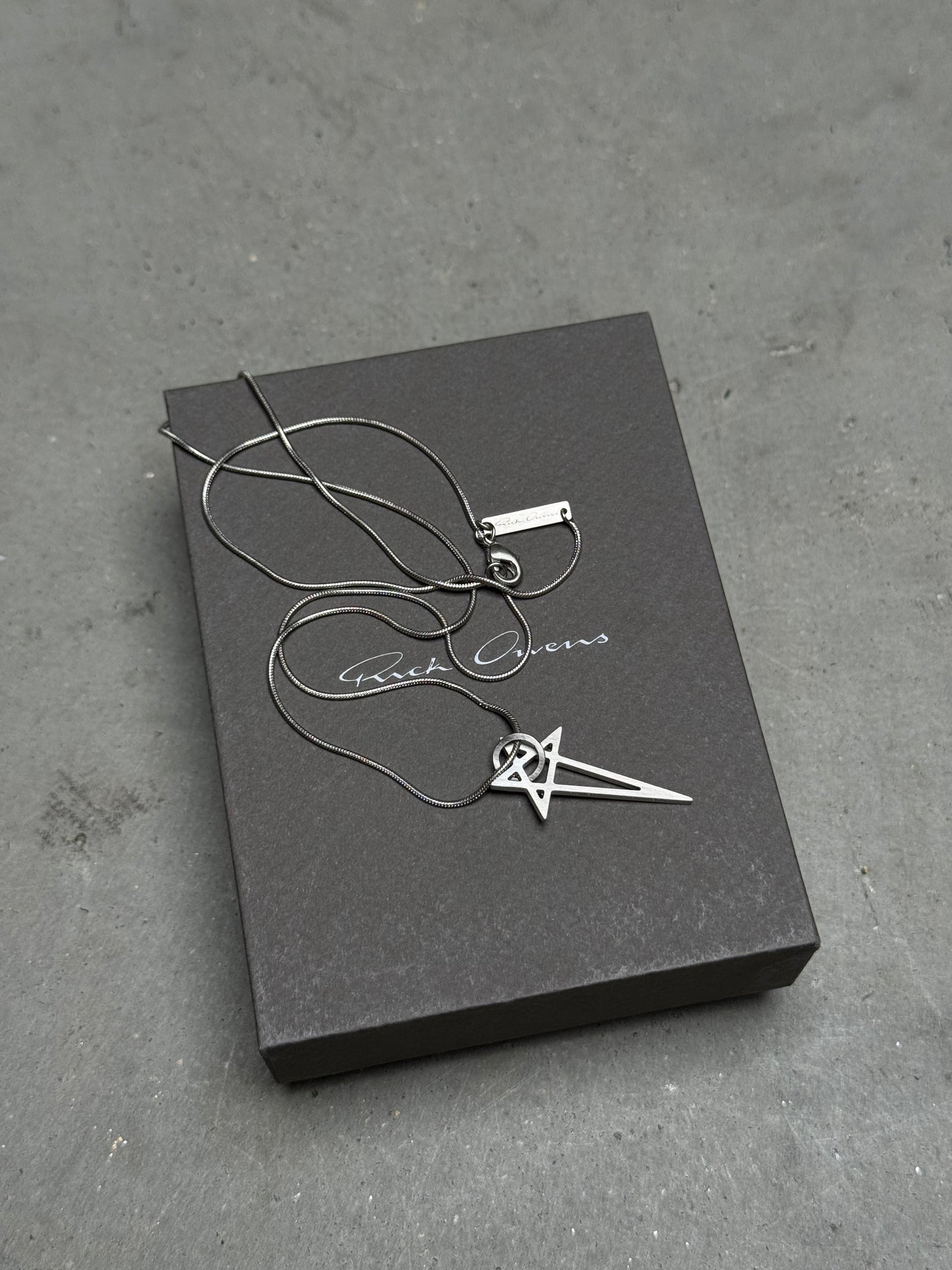 Rick Owens Pentagram Necklace