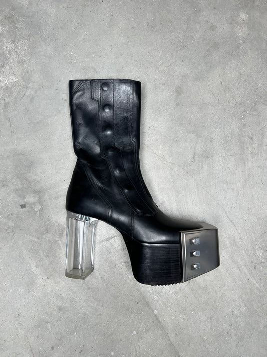 Rick Owens FW20 PERFORMA Biker Platform Kiss Boots